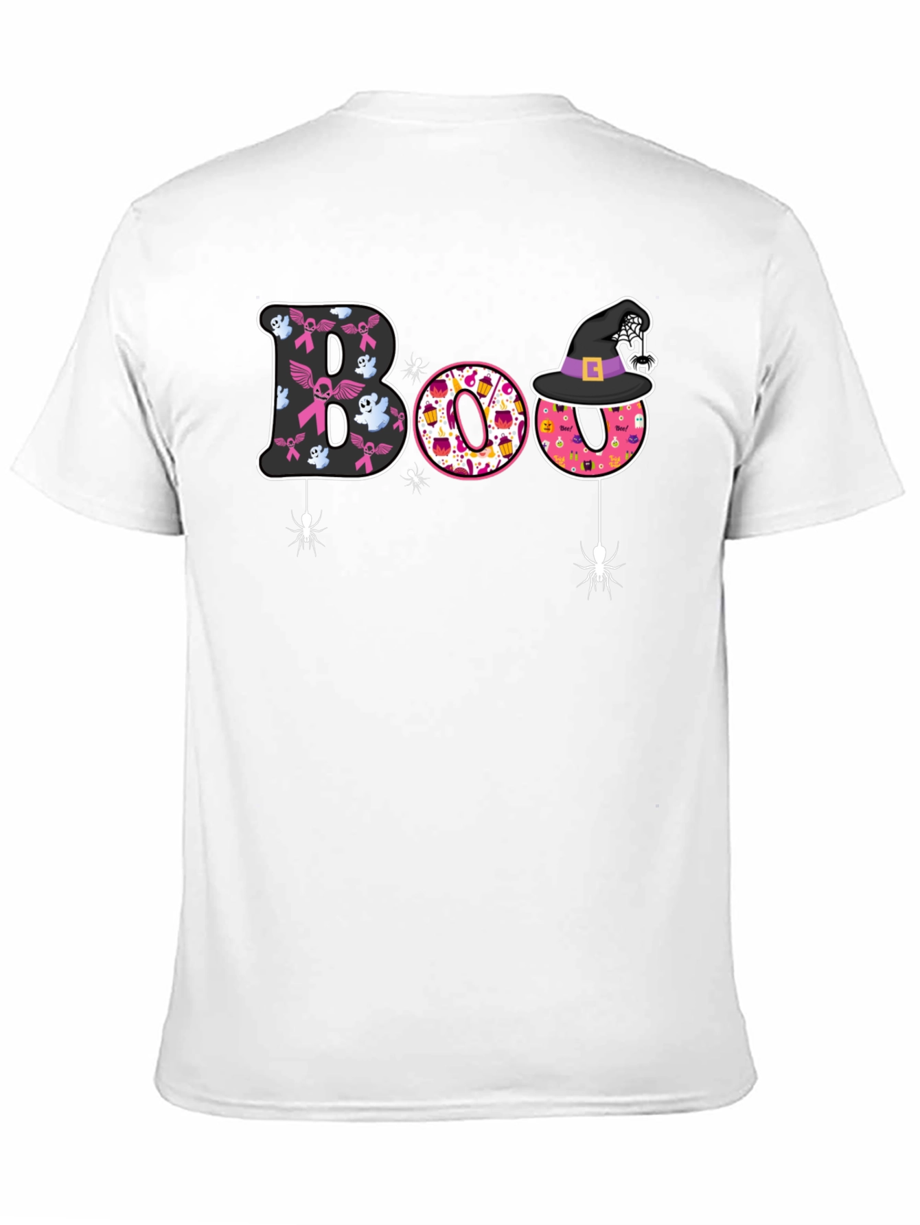 Boo Halloween Graphic Tee - Breast Cancer Awareness