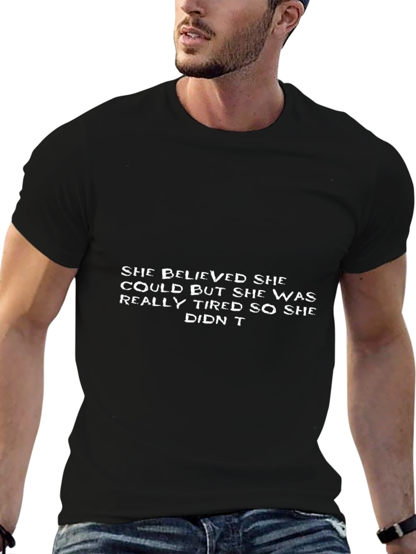 Funny Slogan Black T-Shirt