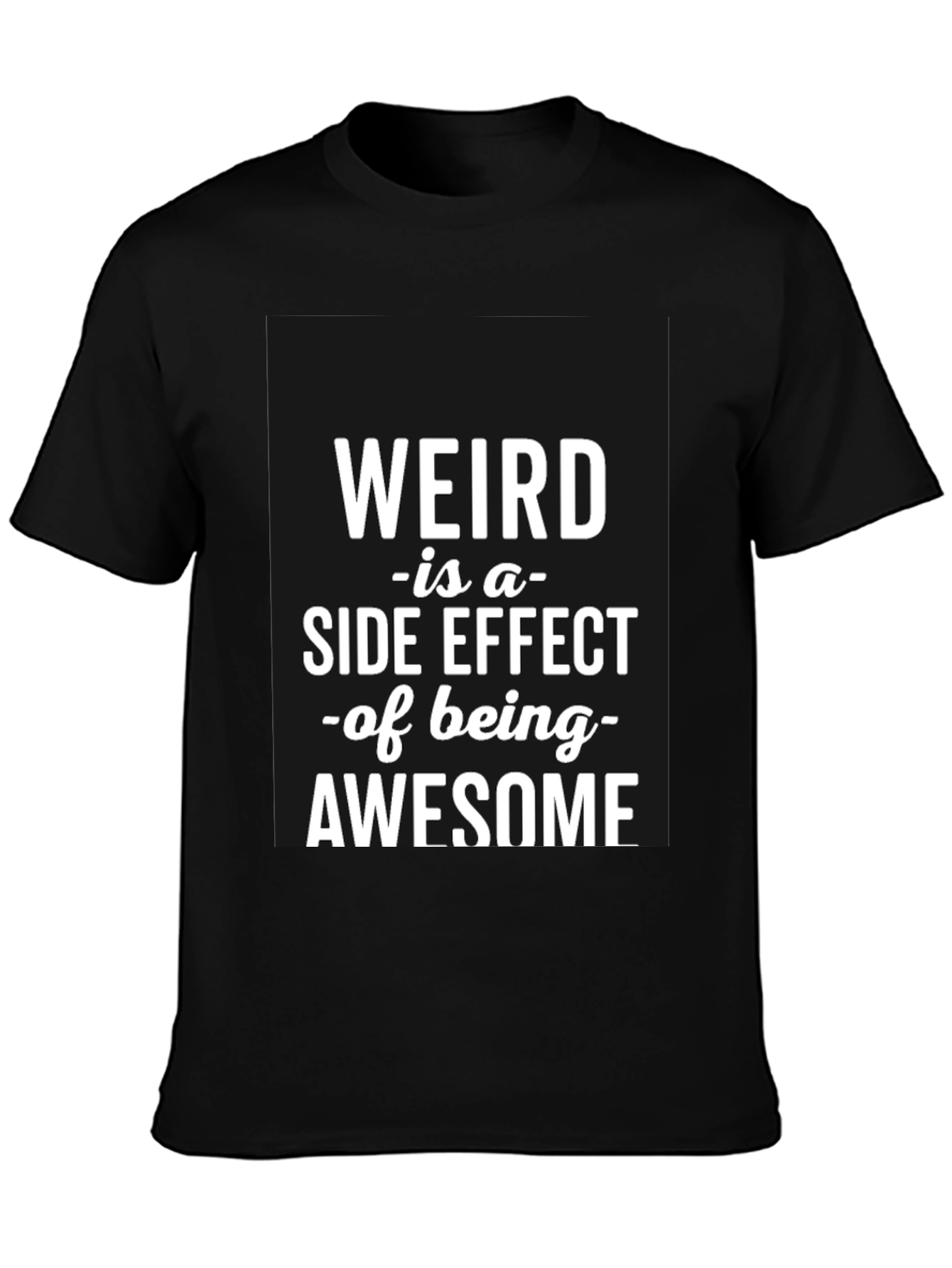 Weird Awesome Black T-Shirt for Men