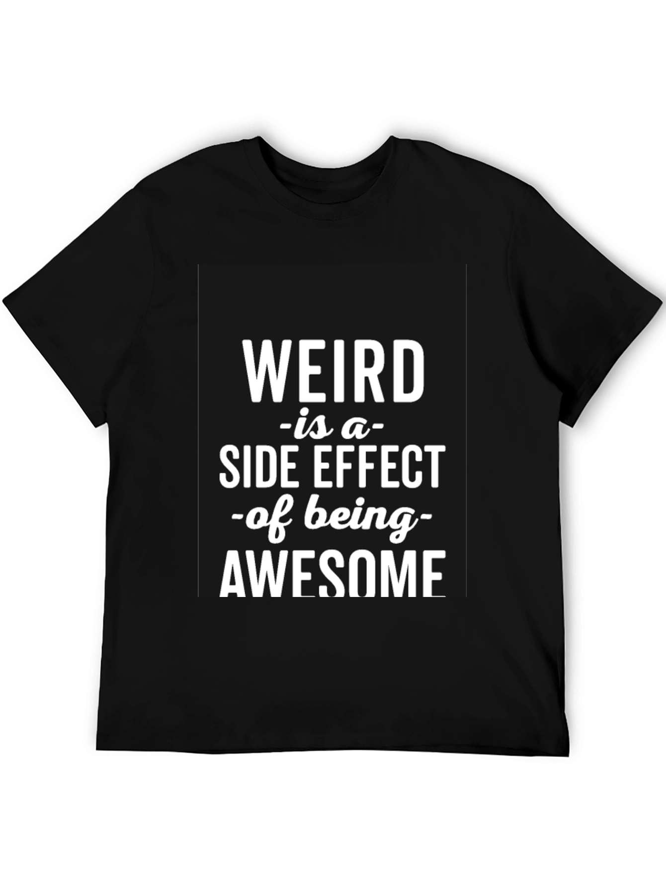 Weird Awesome Black T-Shirt for Men