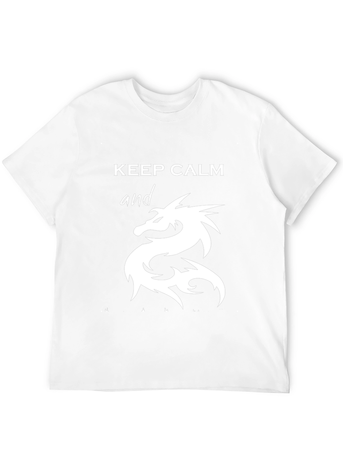 Keep Calm Dragon Graphic T-Shirt - Mens Black Tee