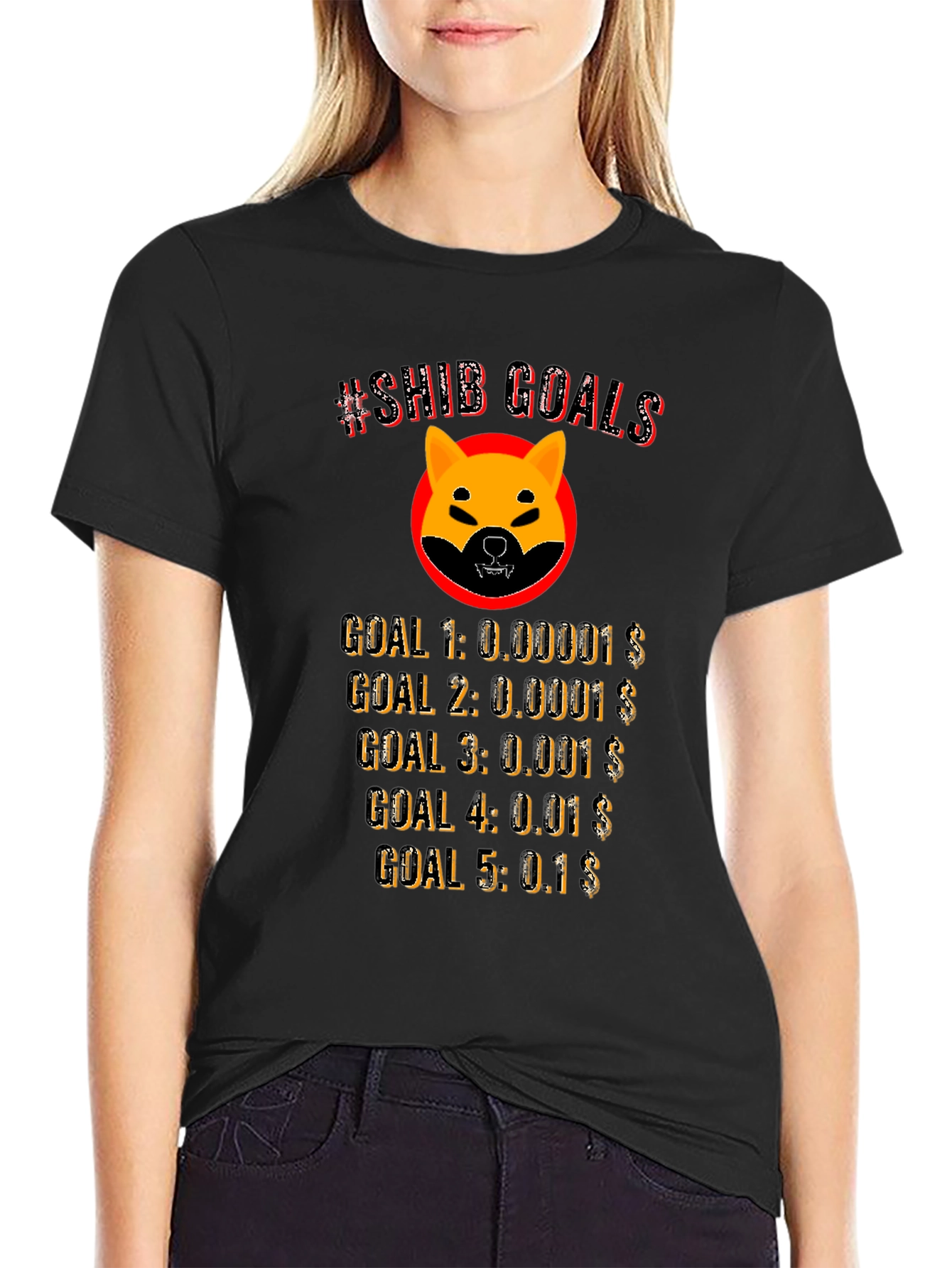 Shiba Inu Crypto Goals T-Shirt