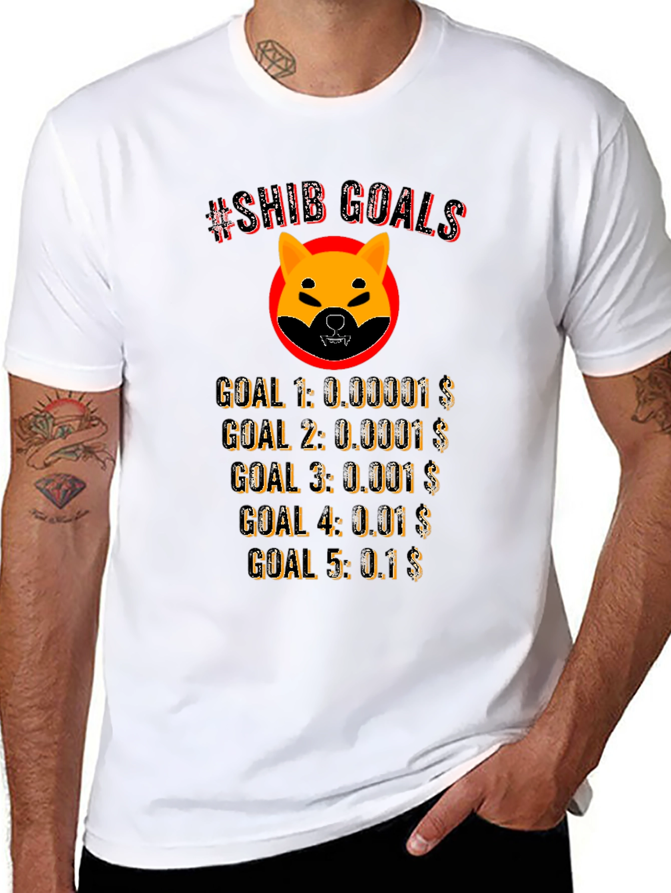 Shiba Inu Crypto Goals T-Shirt