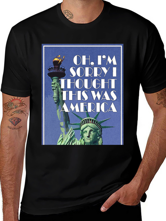 America Statue Liberty T-Shirt - Patriotic Design