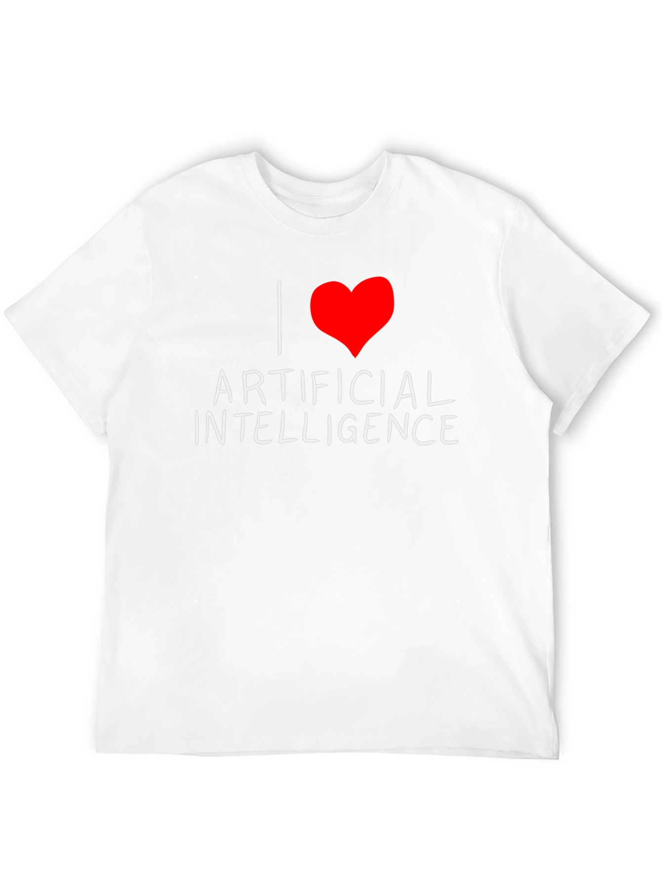 I Heart Artificial Intelligence Black T-Shirt