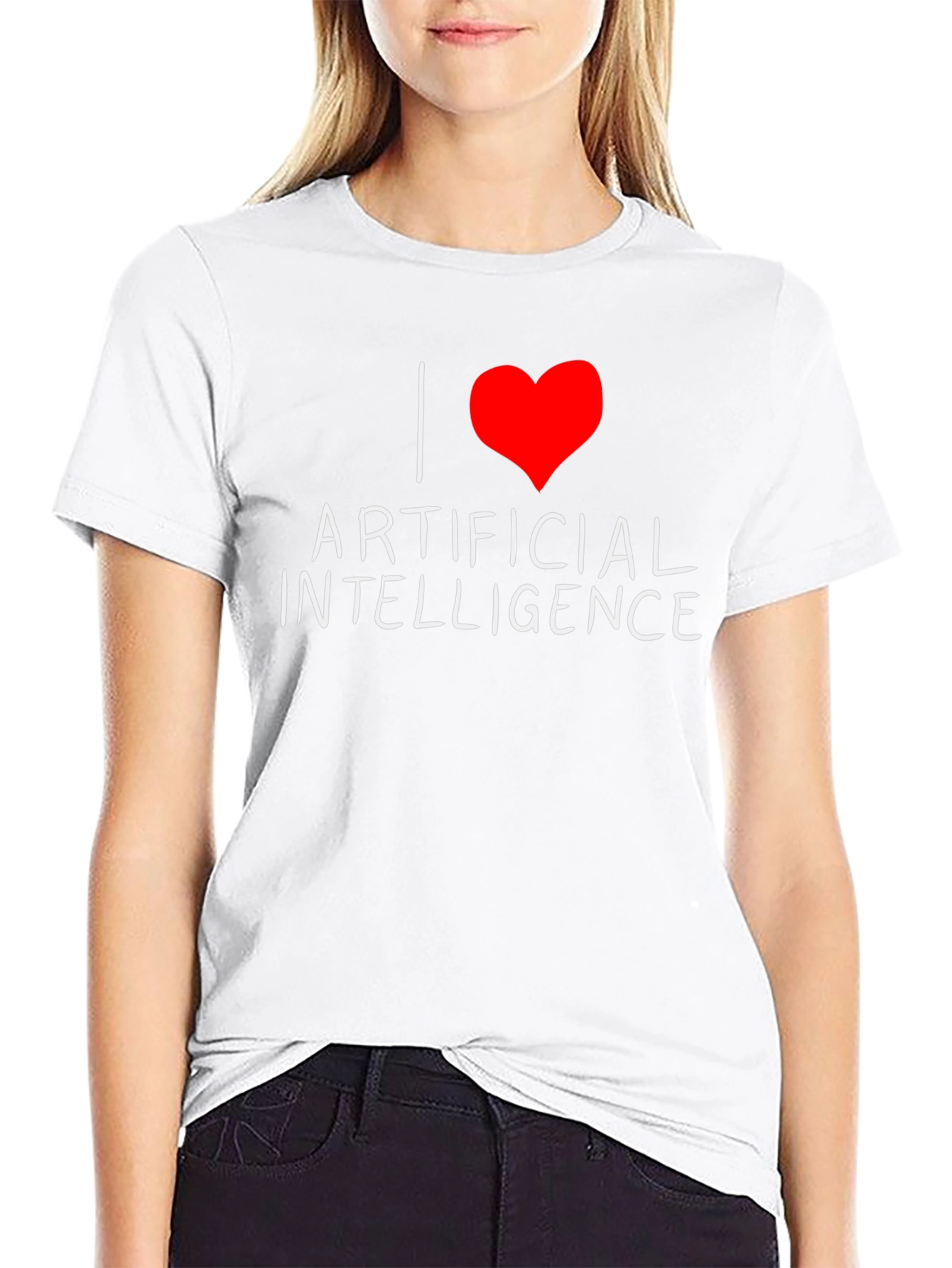 I Heart Artificial Intelligence Black T-Shirt