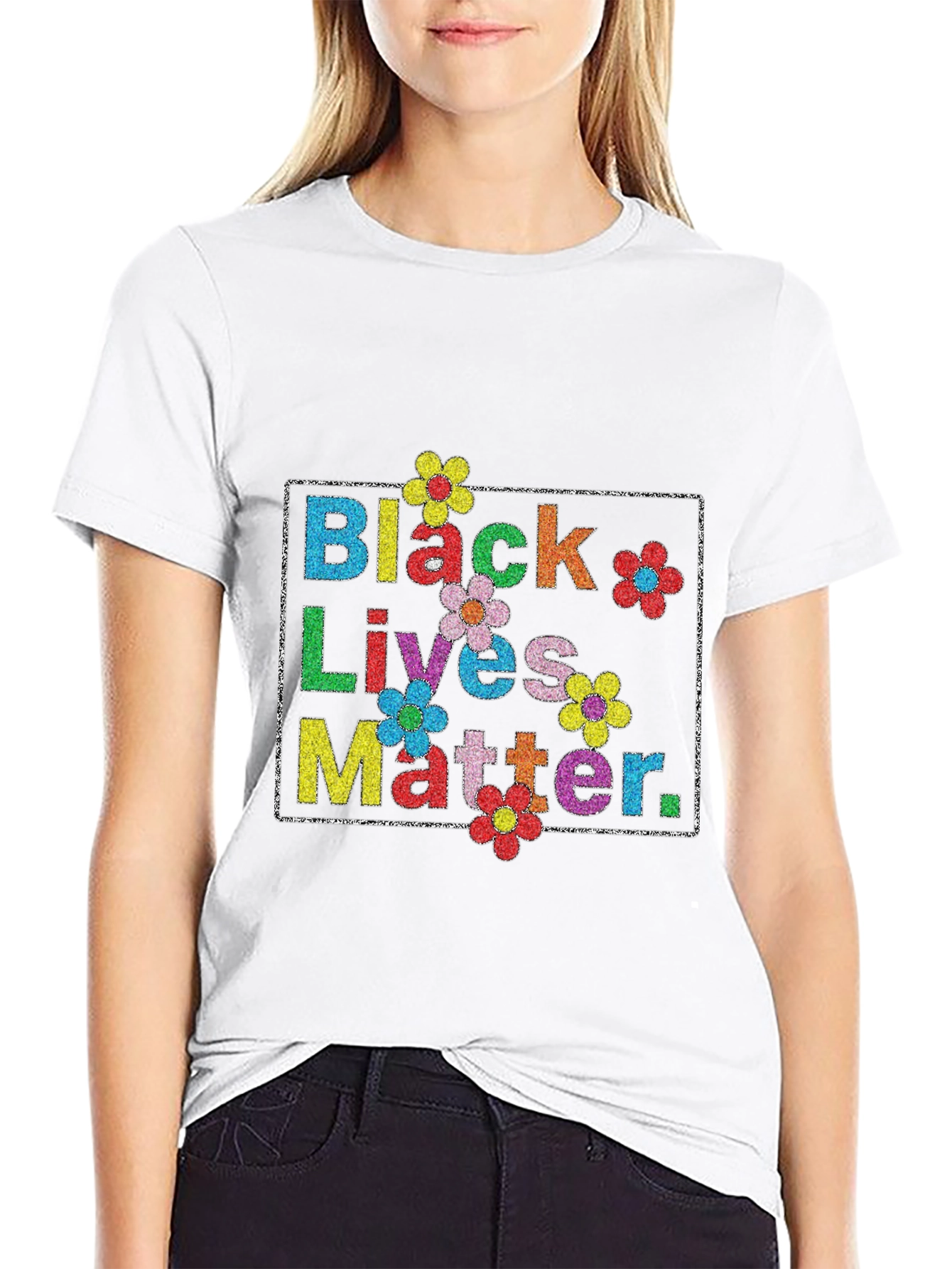 Black Lives Matter Floral T-Shirt