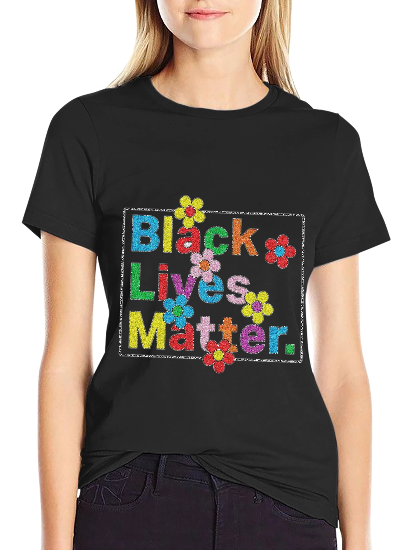 Black Lives Matter Floral T-Shirt