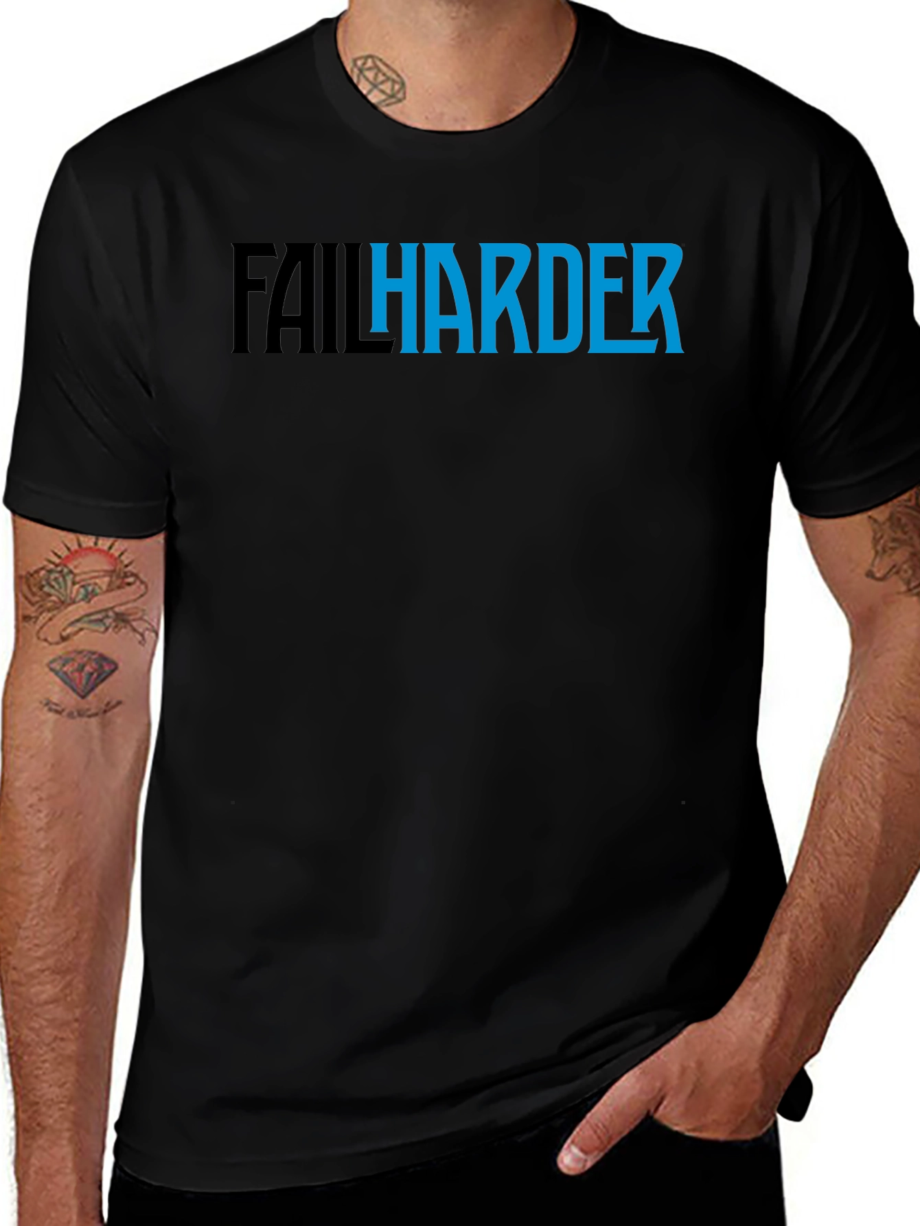 Fail Harder Graphic T-Shirt - Motivational Tee