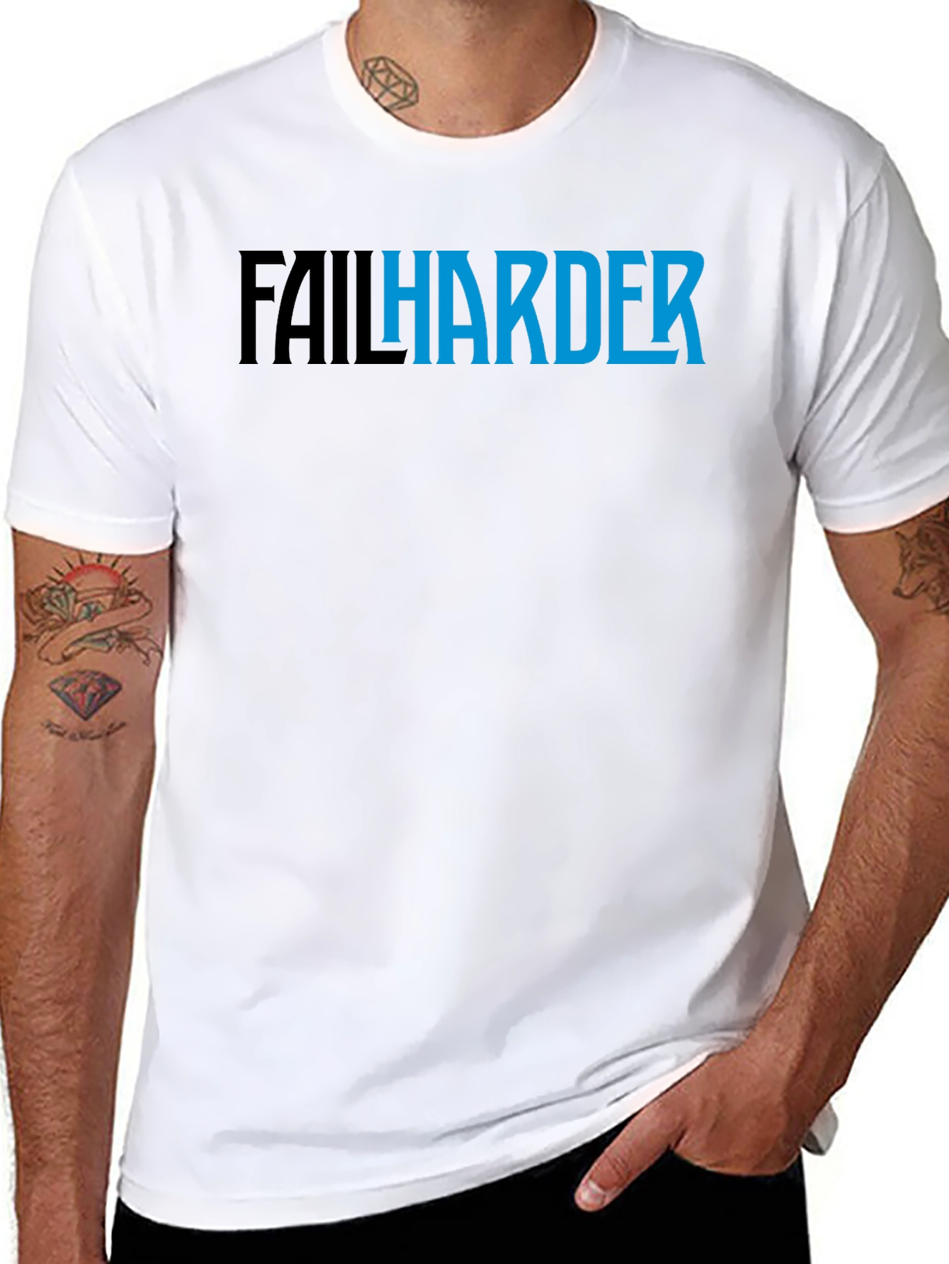 Fail Harder Graphic T-Shirt - Motivational Tee