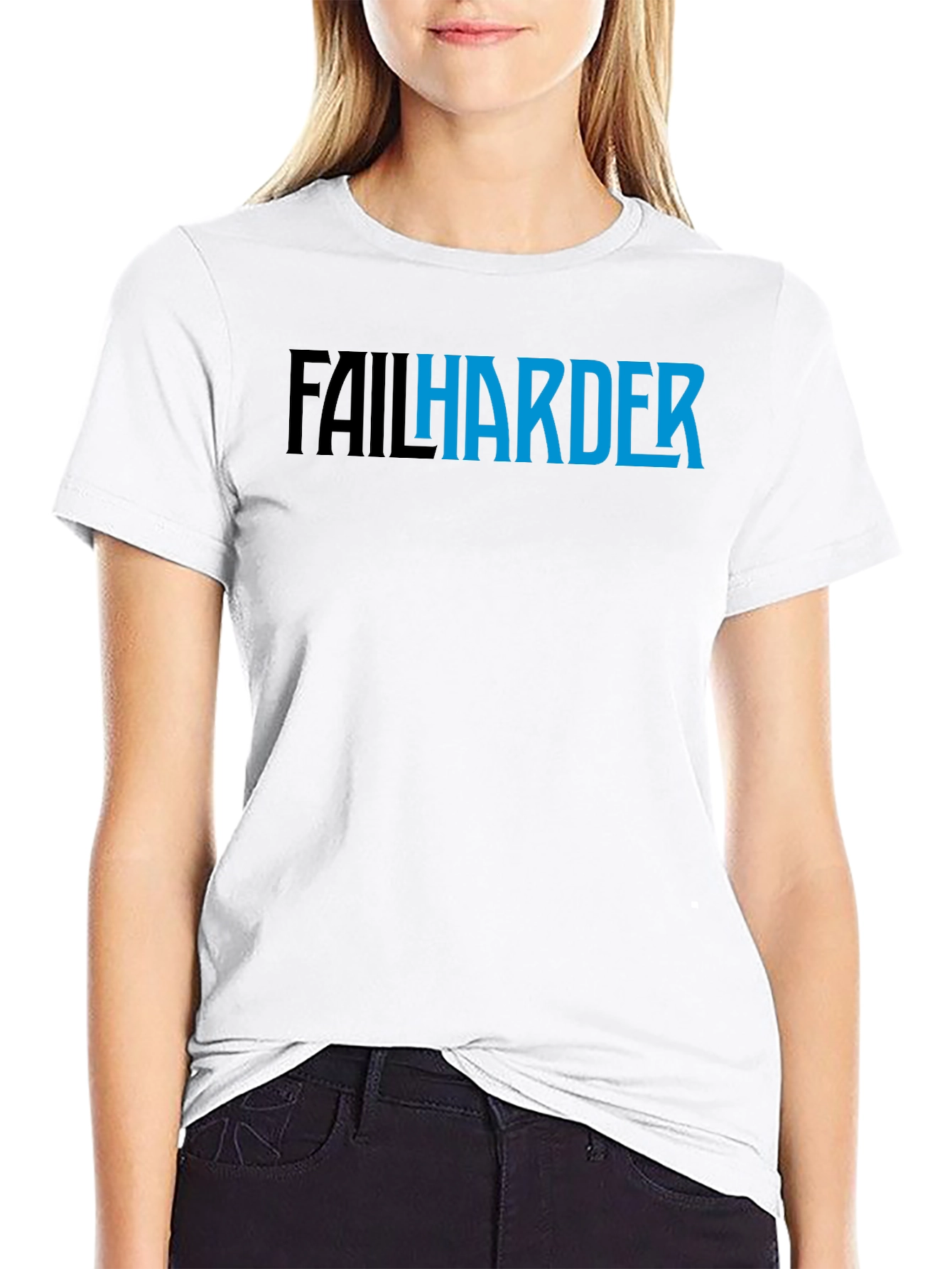 Fail Harder Graphic T-Shirt - Motivational Tee