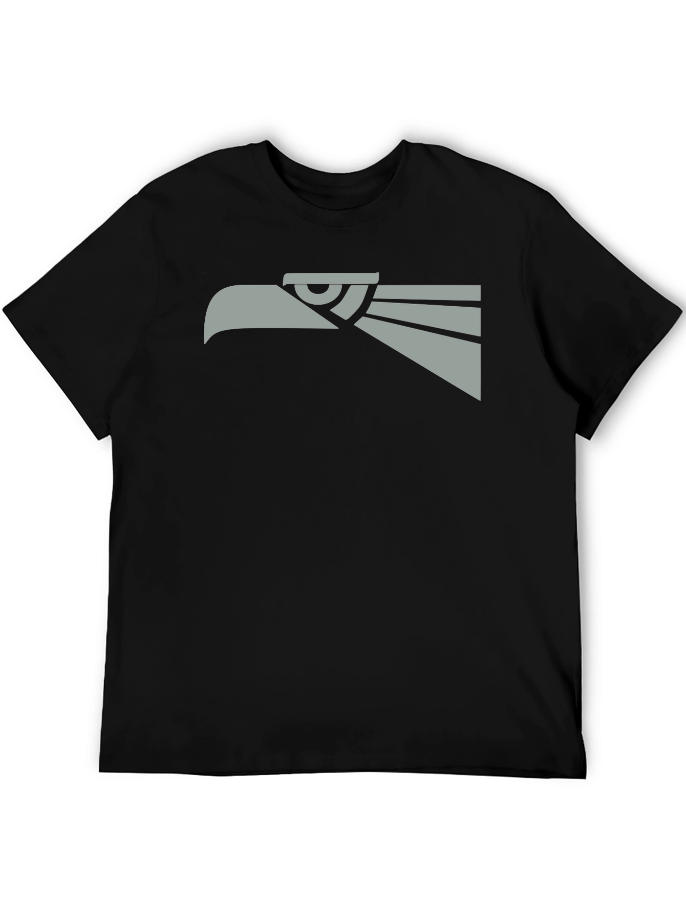 Bold Eagle Graphic Tee - Black Cotton Blend