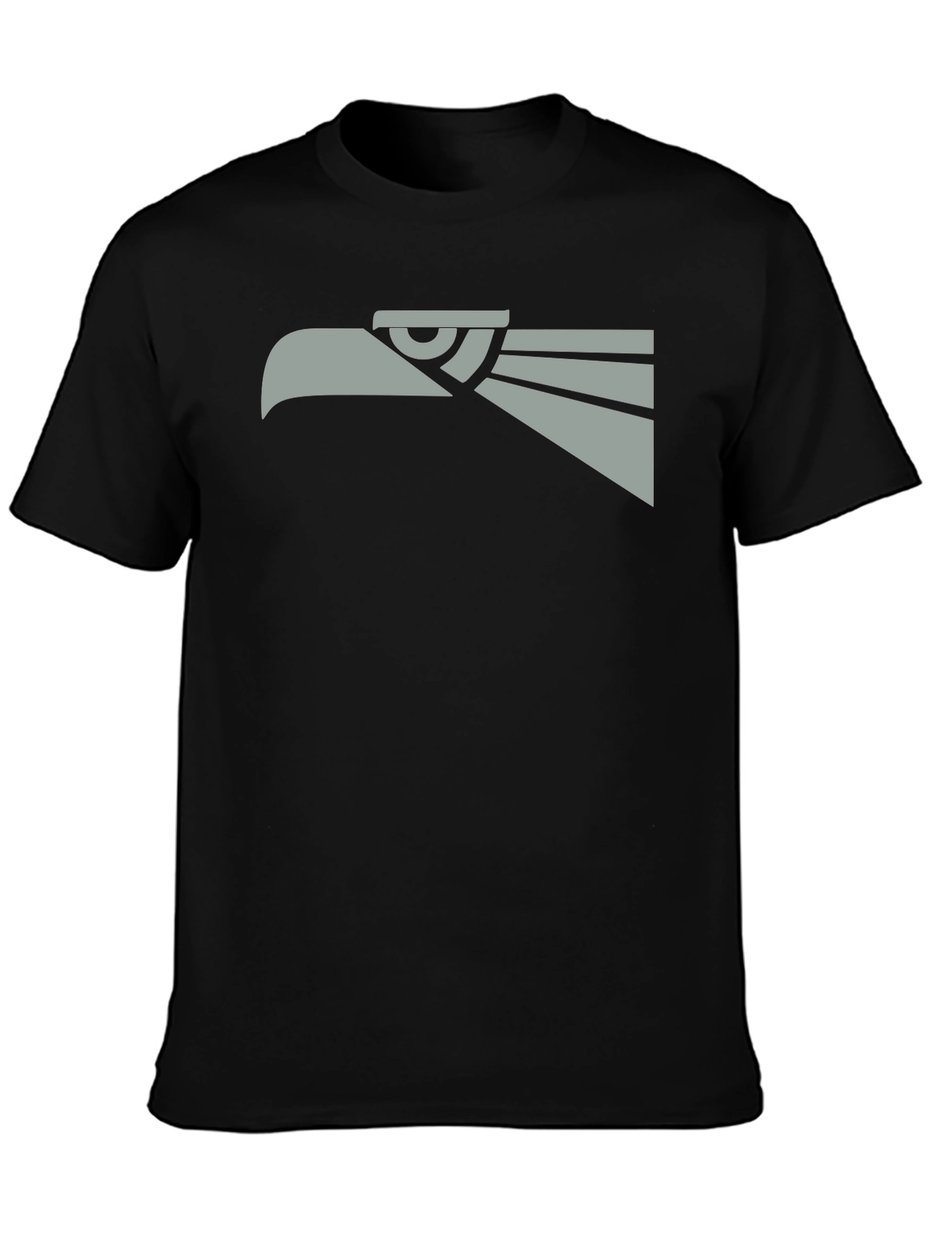 Bold Eagle Graphic Tee - Black Cotton Blend