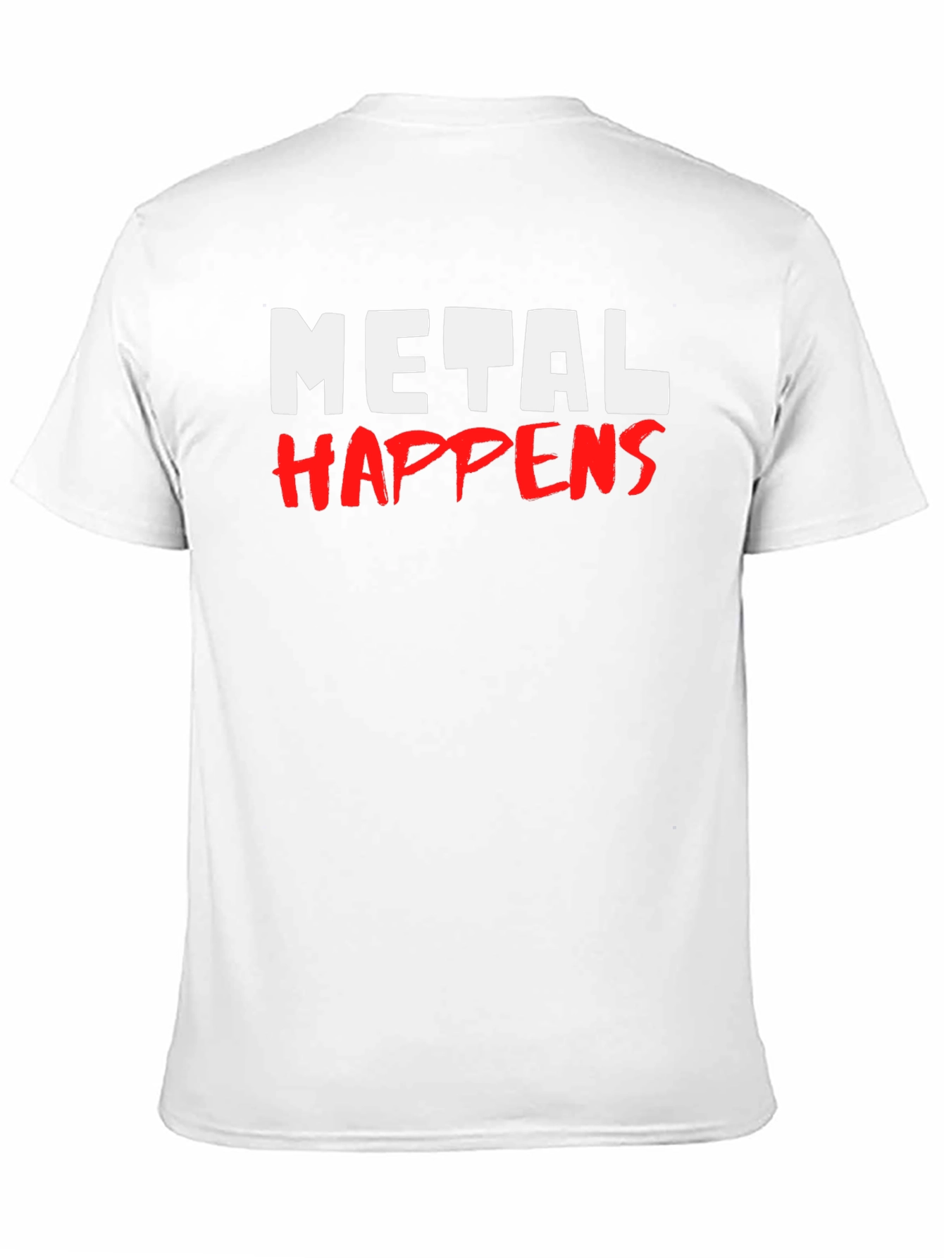 Metal Happens Graphic Print Black T-Shirt