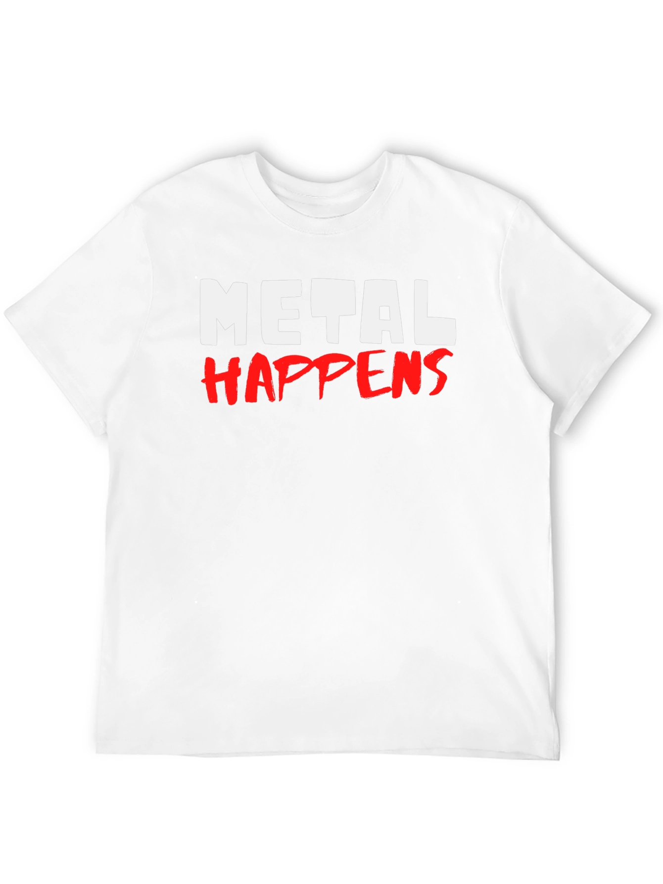 Metal Happens Graphic Print Black T-Shirt