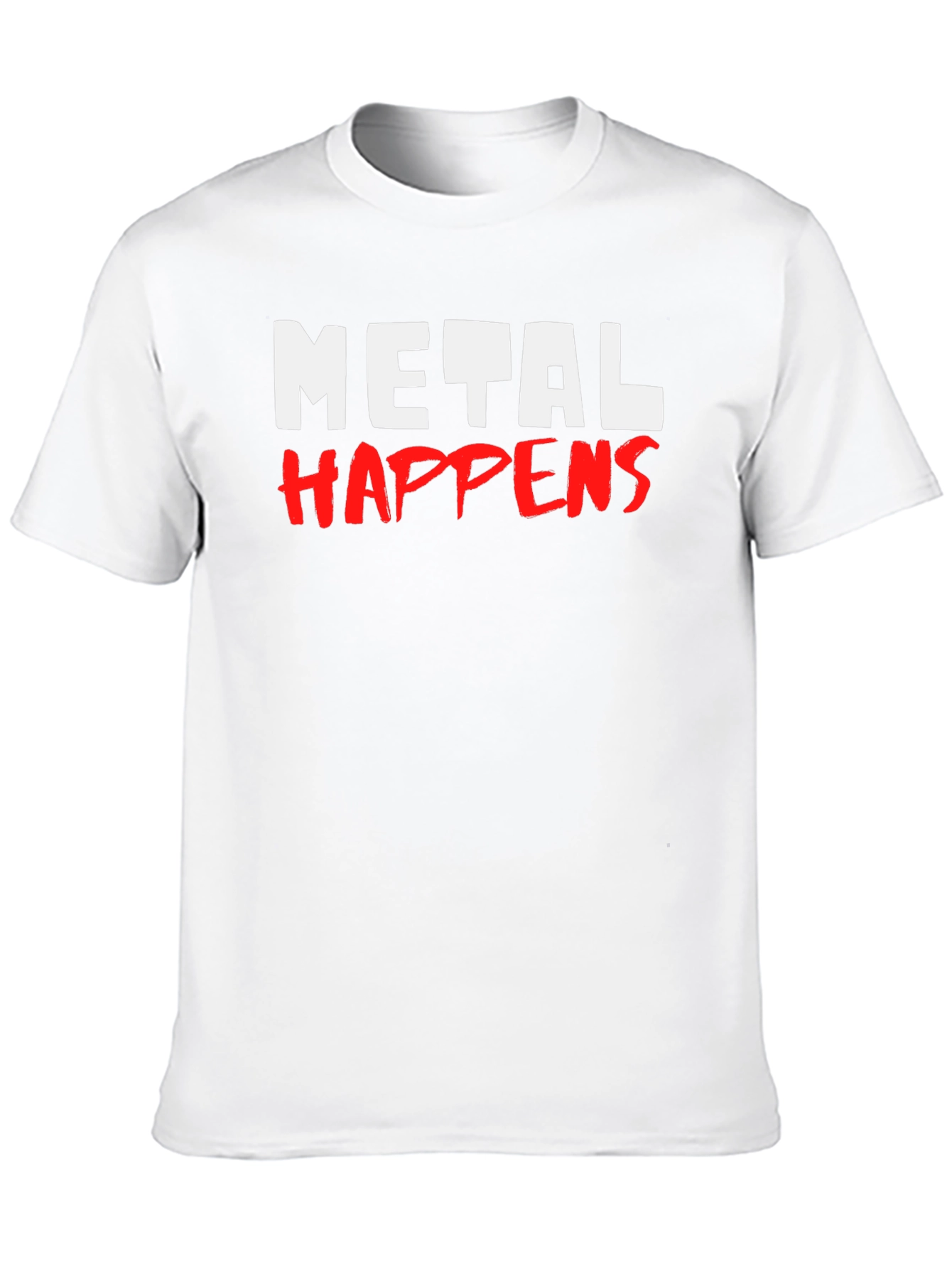 Metal Happens Graphic Print Black T-Shirt