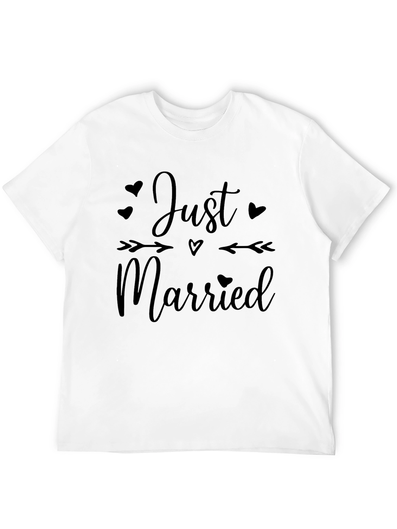 Just Married Graphic Tee - Wedding Celebration Apparel
