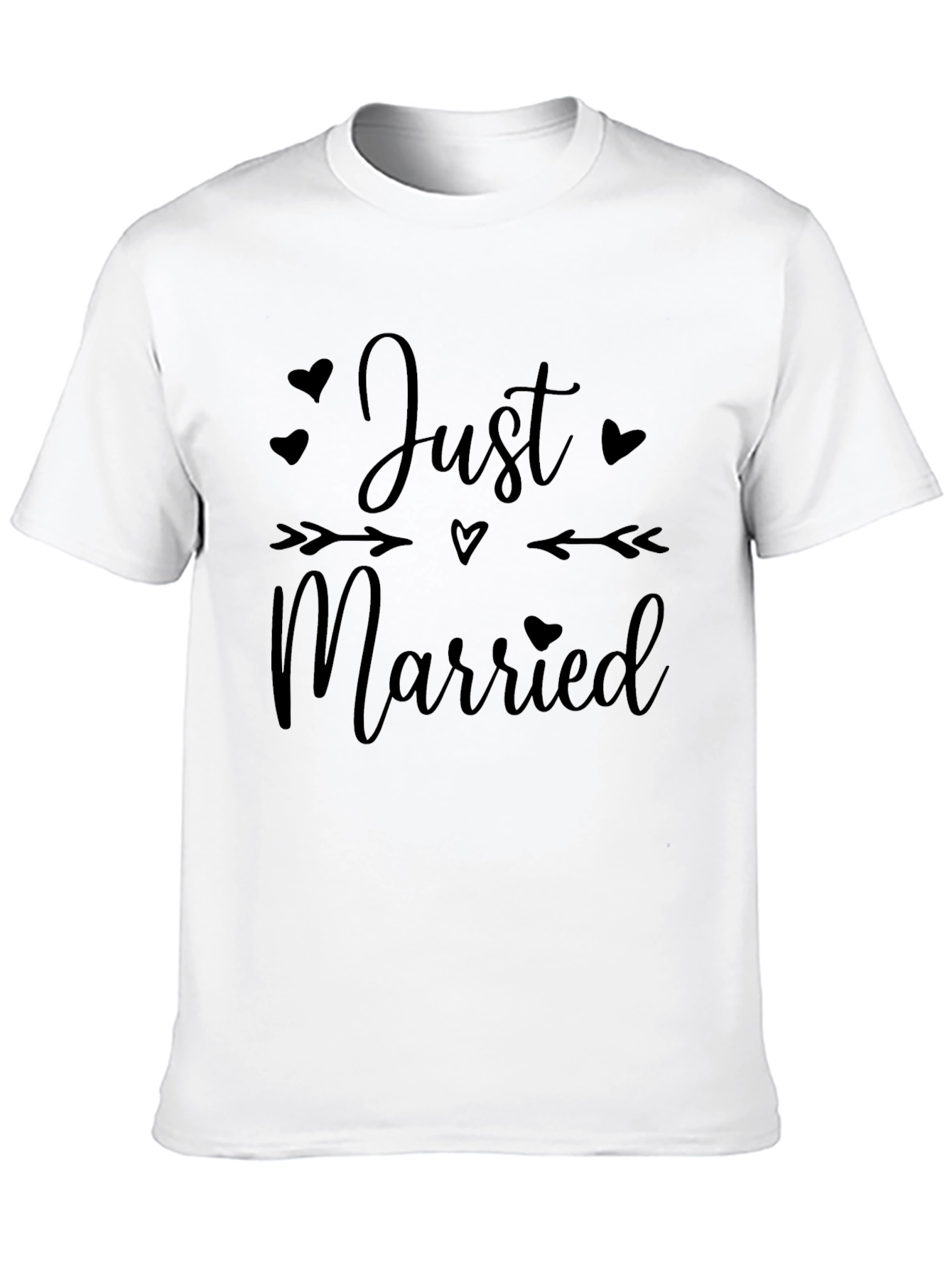 Just Married Graphic Tee - Wedding Celebration Apparel