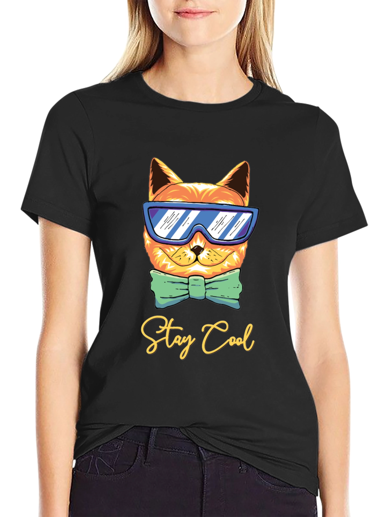 Cool Cat Graphic Tee - Stay Cool T-Shirt
