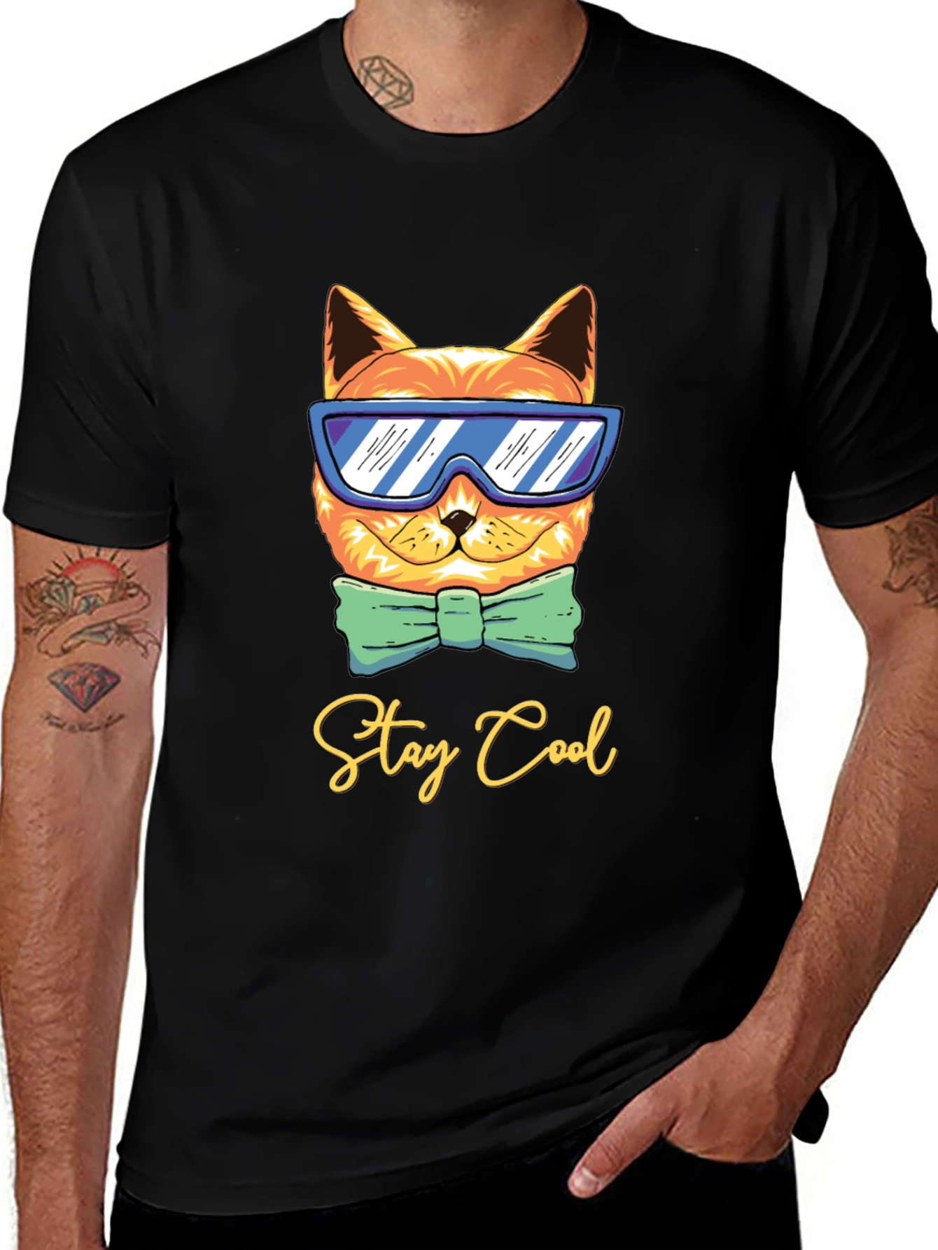 Cool Cat Graphic Tee - Stay Cool T-Shirt