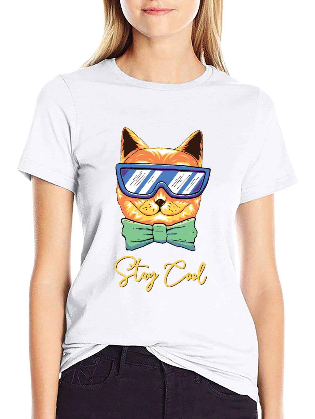 Cool Cat Graphic Tee - Stay Cool T-Shirt