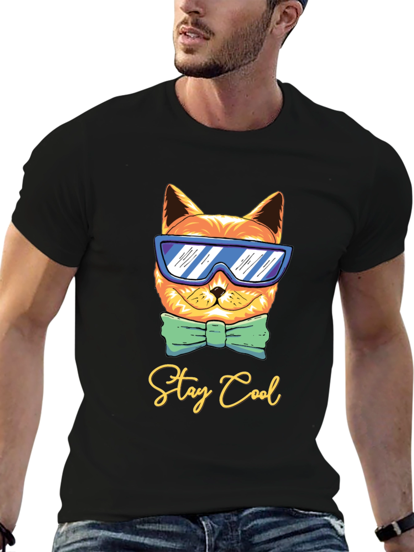 Cool Cat Graphic Tee - Stay Cool T-Shirt
