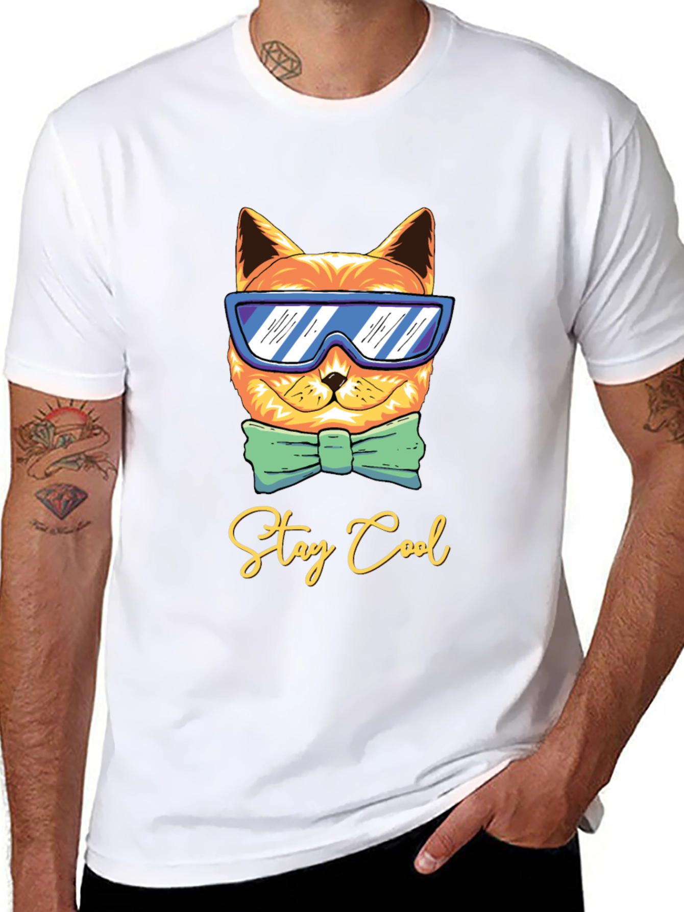 Cool Cat Graphic Tee - Stay Cool T-Shirt