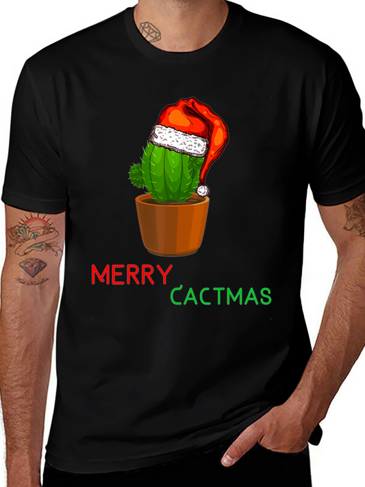 Merry Cactmas T-Shirt - Holiday Cactus Tee