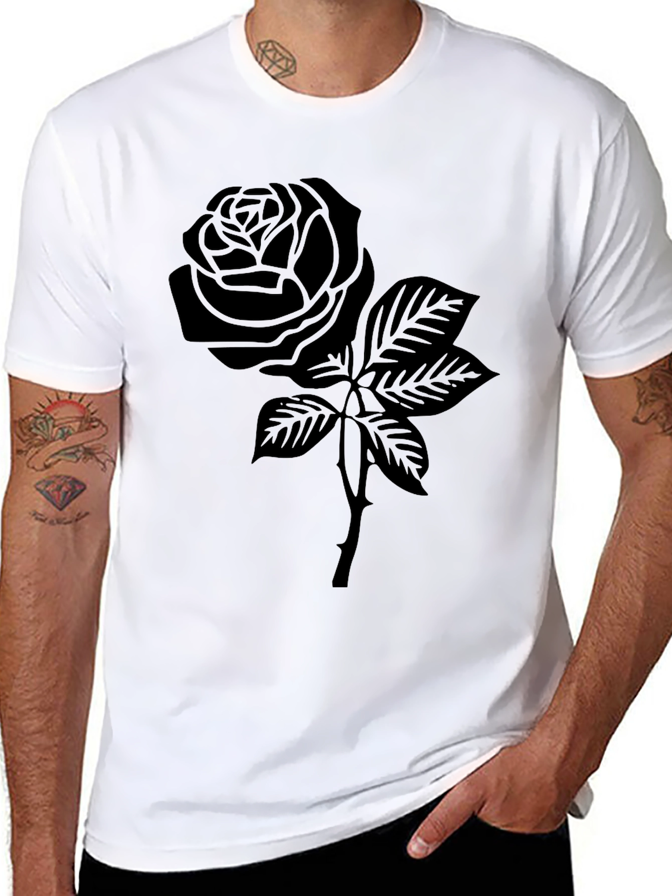 Black Rose Graphic T-Shirt