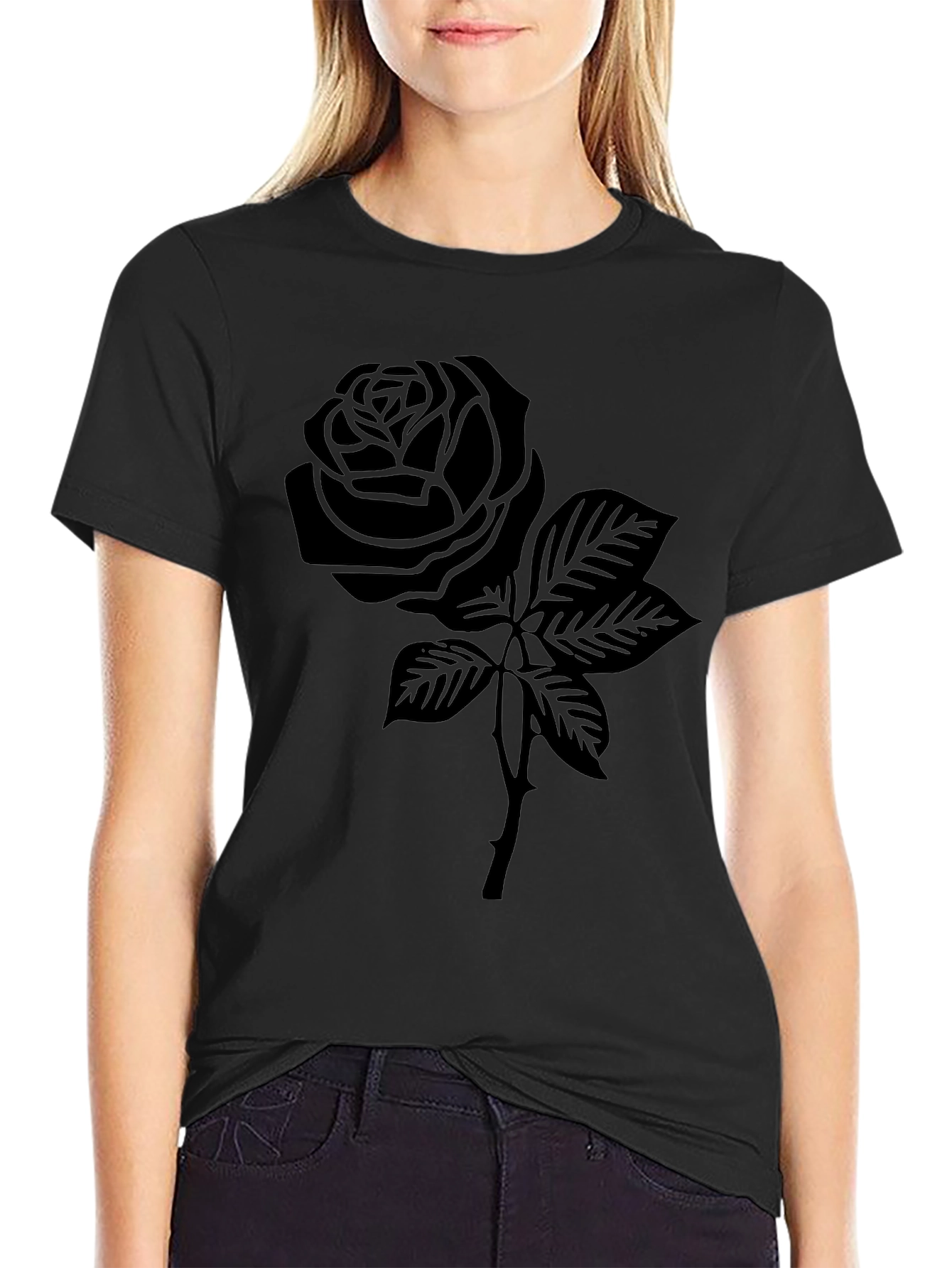 Black Rose Graphic T-Shirt