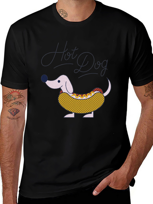 Hot Dog Dachshund Graphic Tee - Funny Novelty T-Shirt