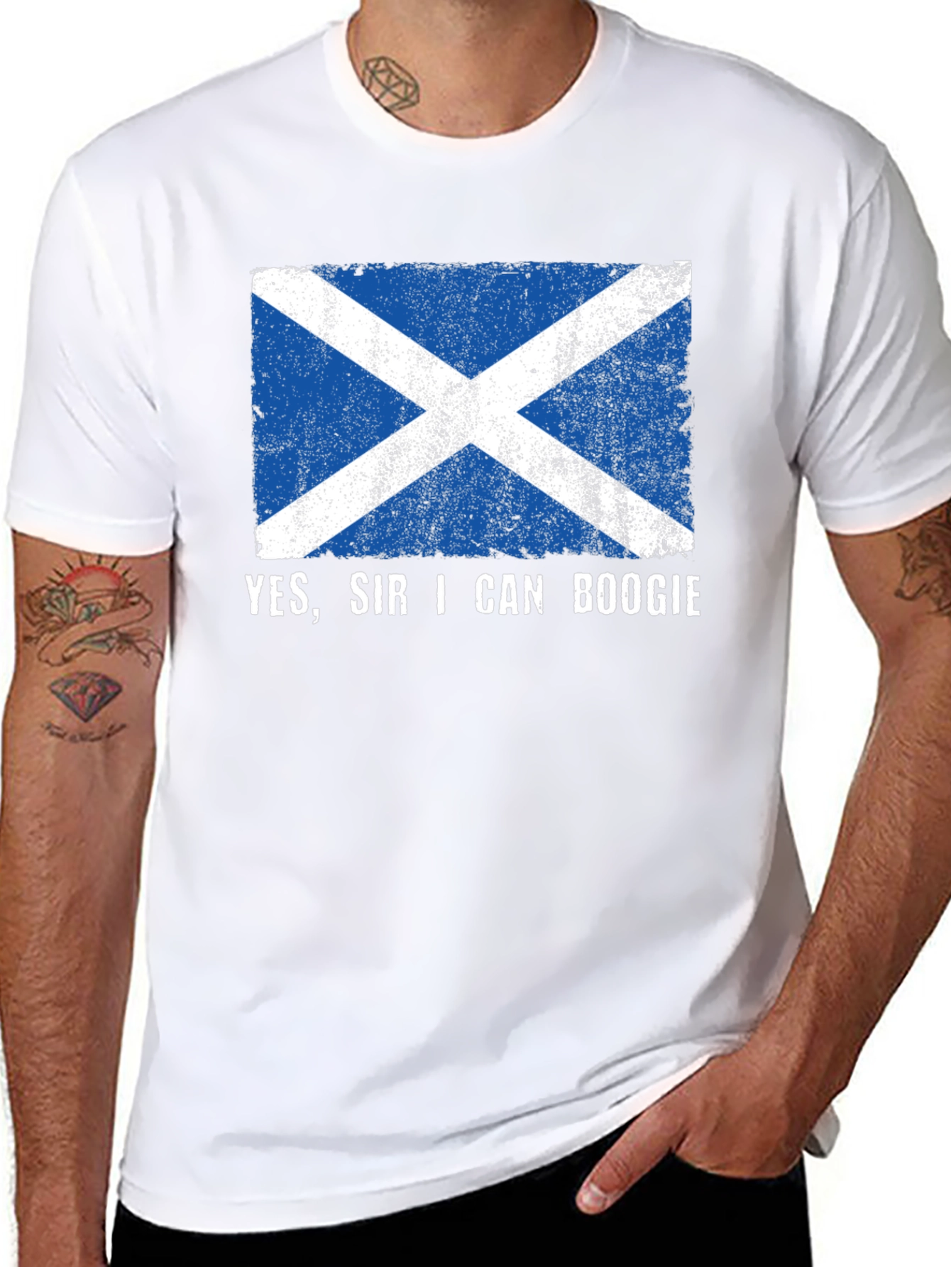 Yes Sir I Can Boogie Scotland Flag T-Shirt