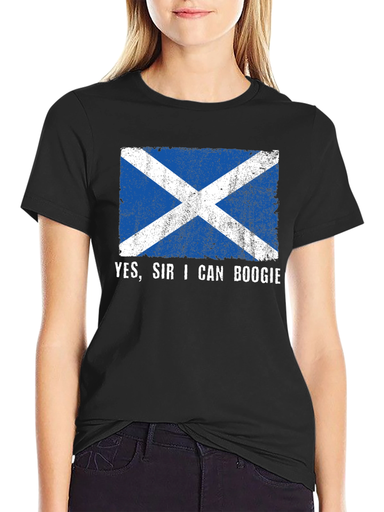 Yes Sir I Can Boogie Scotland Flag T-Shirt