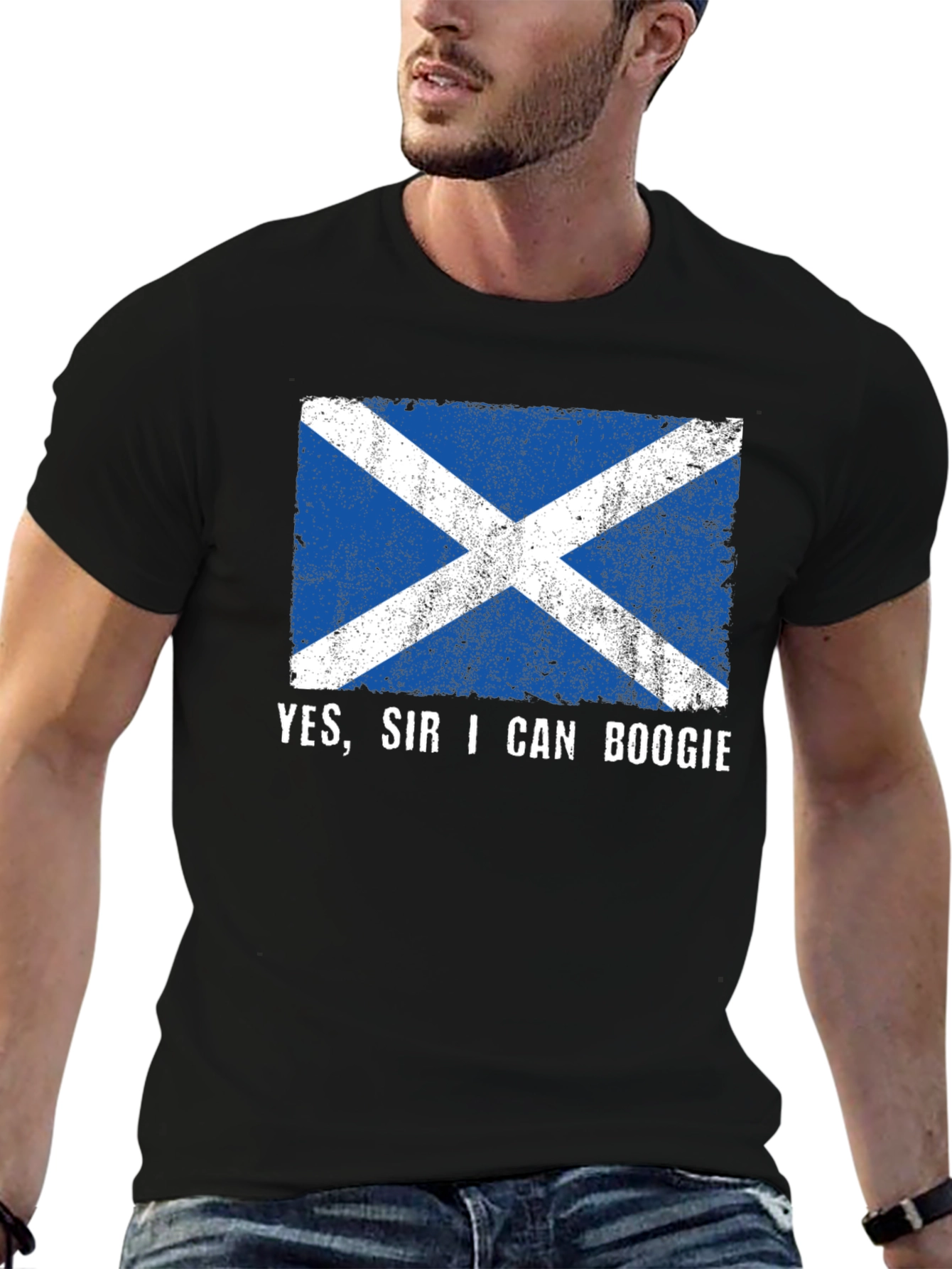 Yes Sir I Can Boogie Scotland Flag T-Shirt