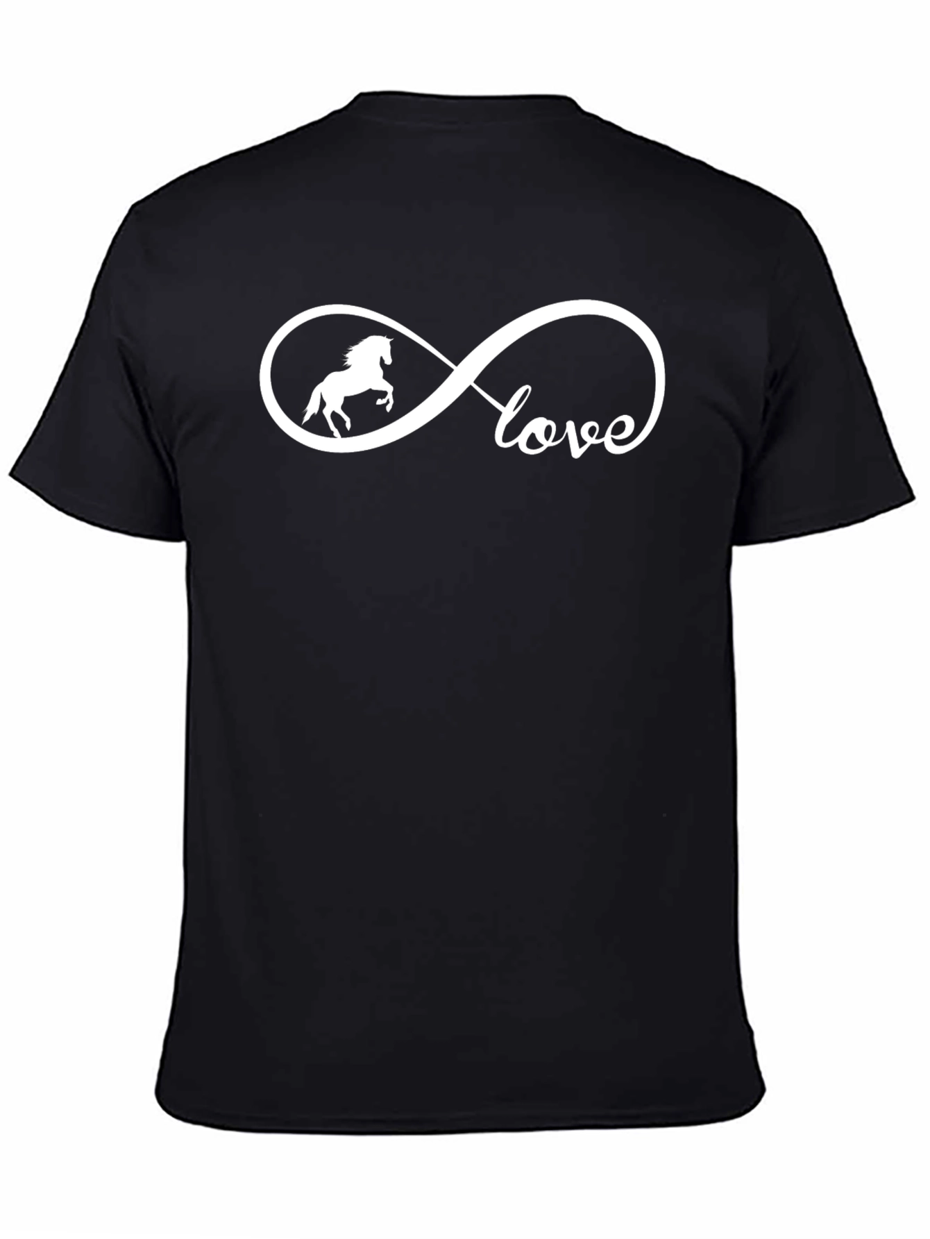 Horse Lover Infinity Tee -  Unisex Black T-Shirt