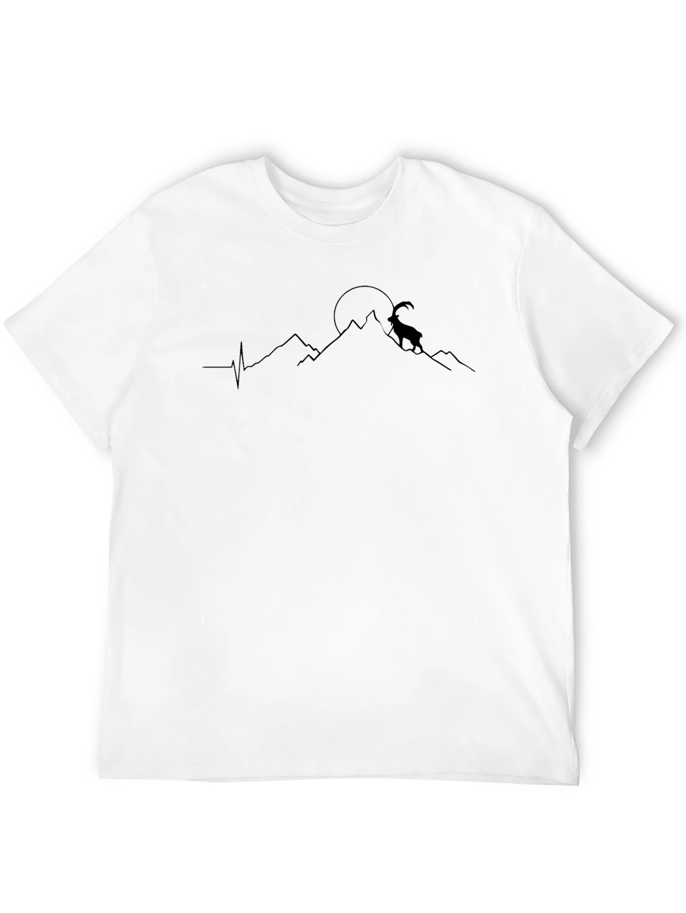 Mountain Goat Graphic T-Shirt - Black