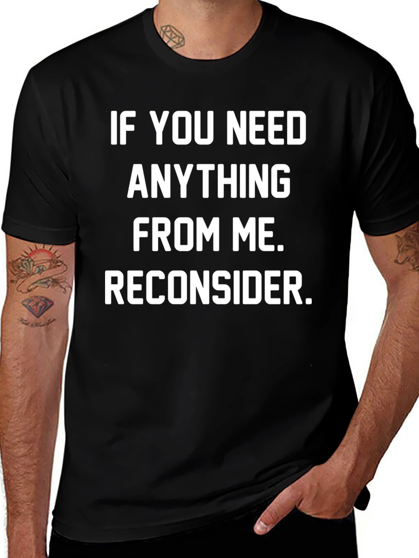 Reconsider Funny Graphic T-Shirt