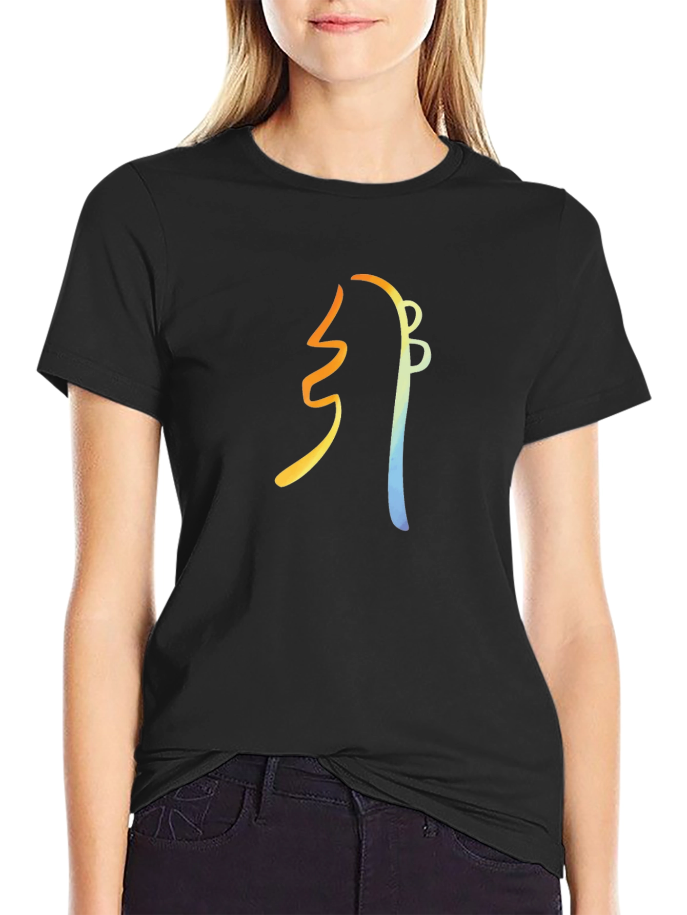 Abstract Guitar Graphic Tee - Modern Musician Style