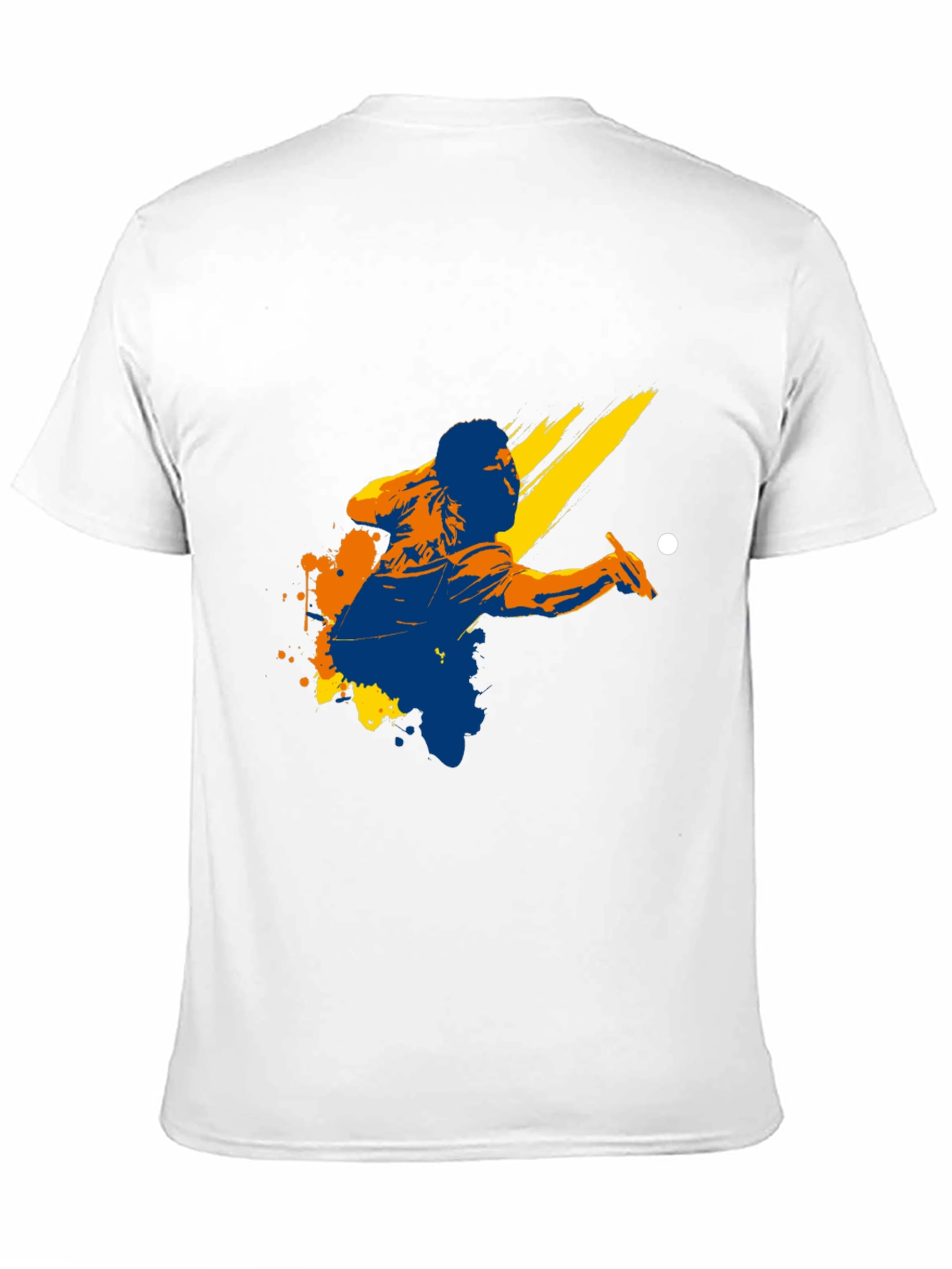 Graphic Print Black T-Shirt - Billiards Player Design