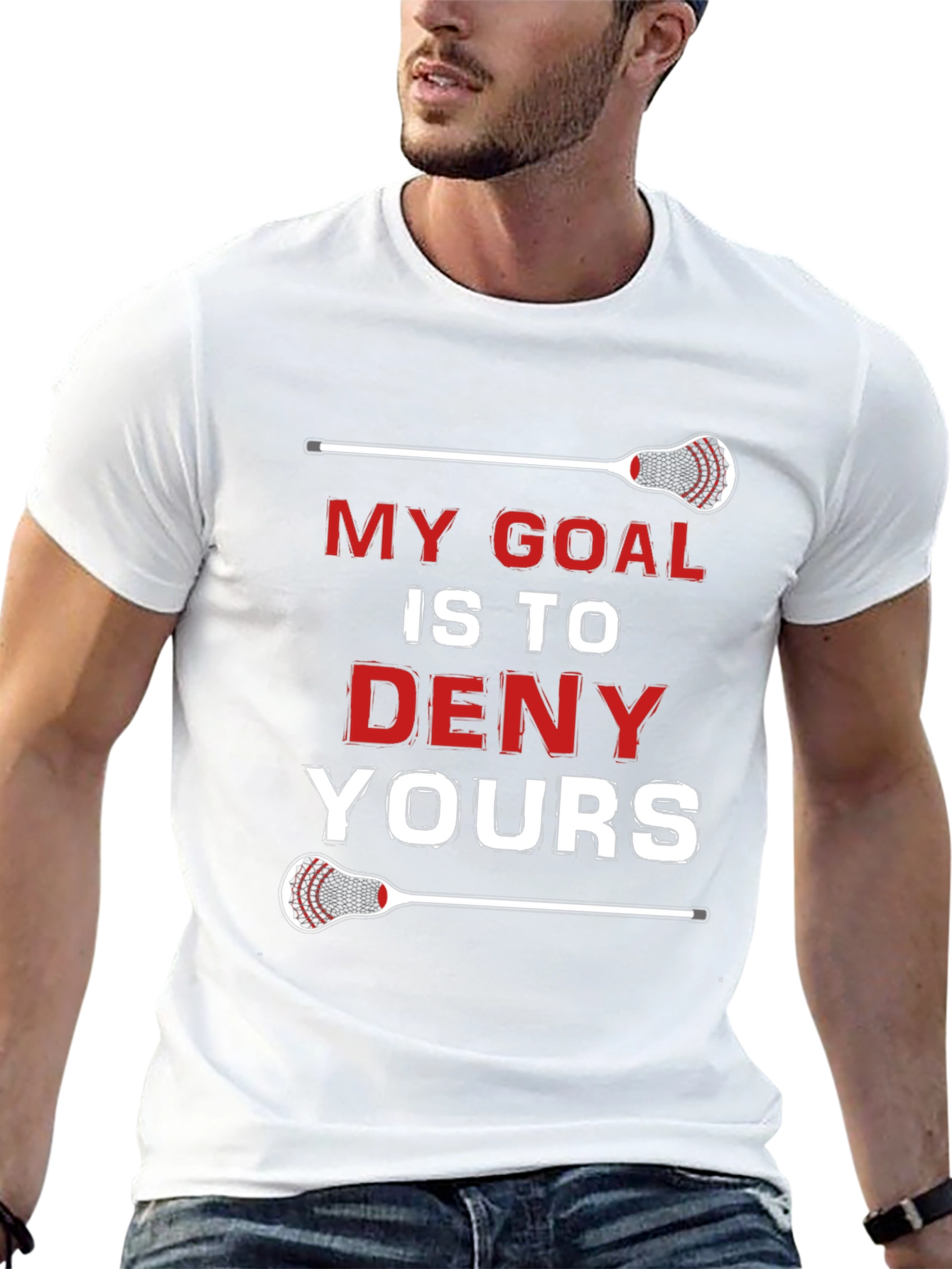 Lacrosse Goal T-Shirt - Deny Yours!