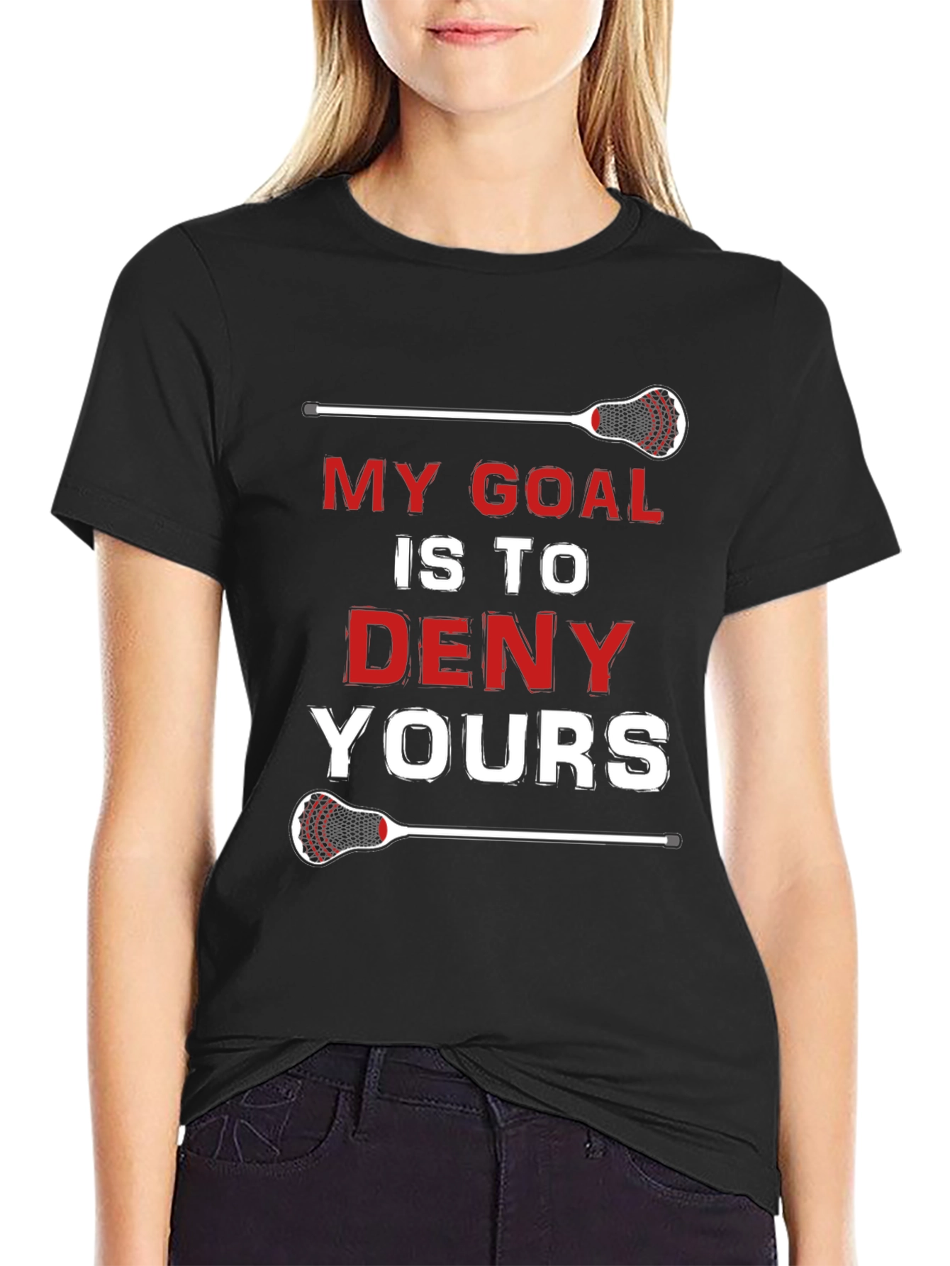 Lacrosse Goal T-Shirt - Deny Yours!
