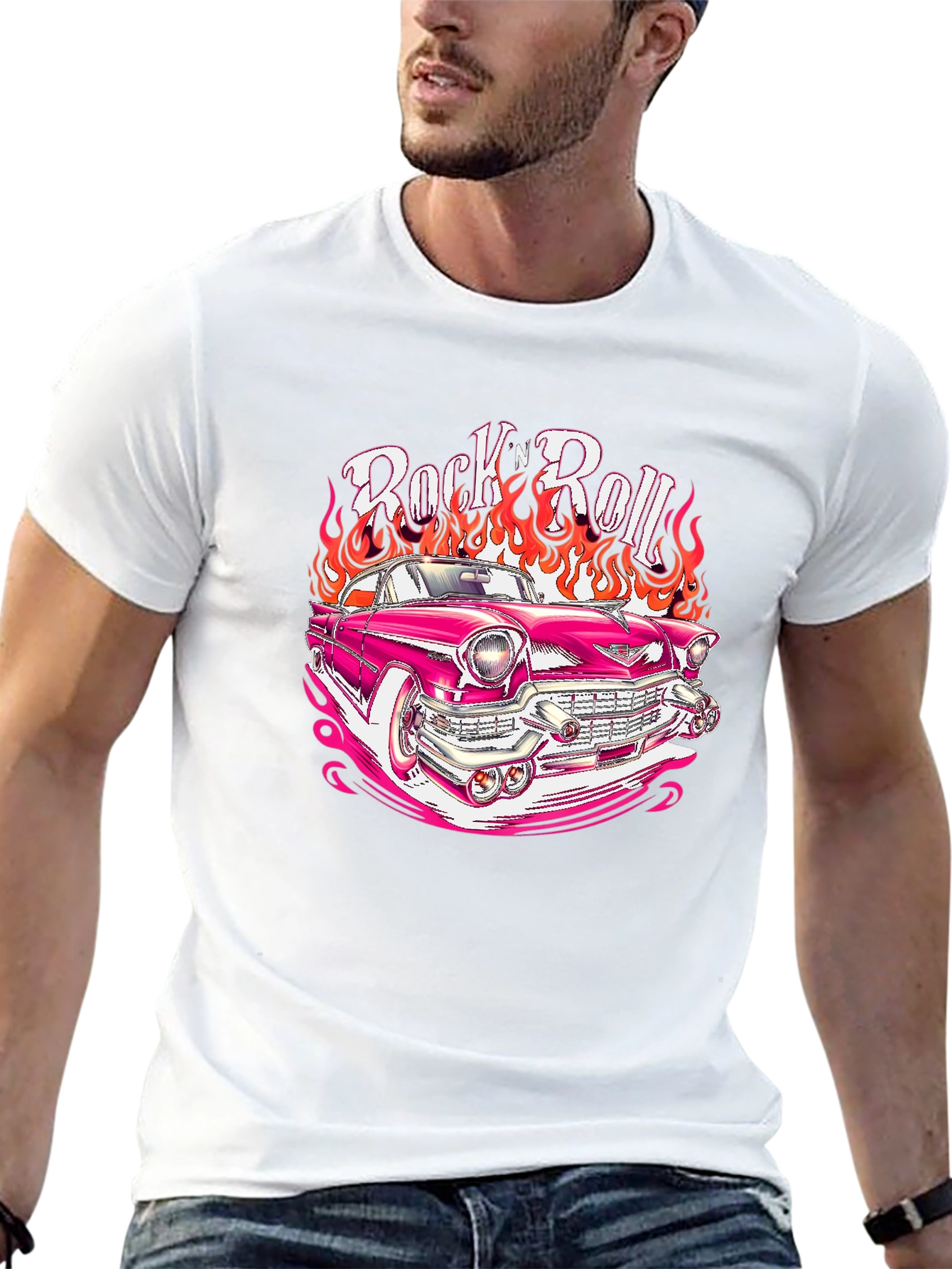 Rock n Roll Hot Rod T-Shirt - Retro Style!