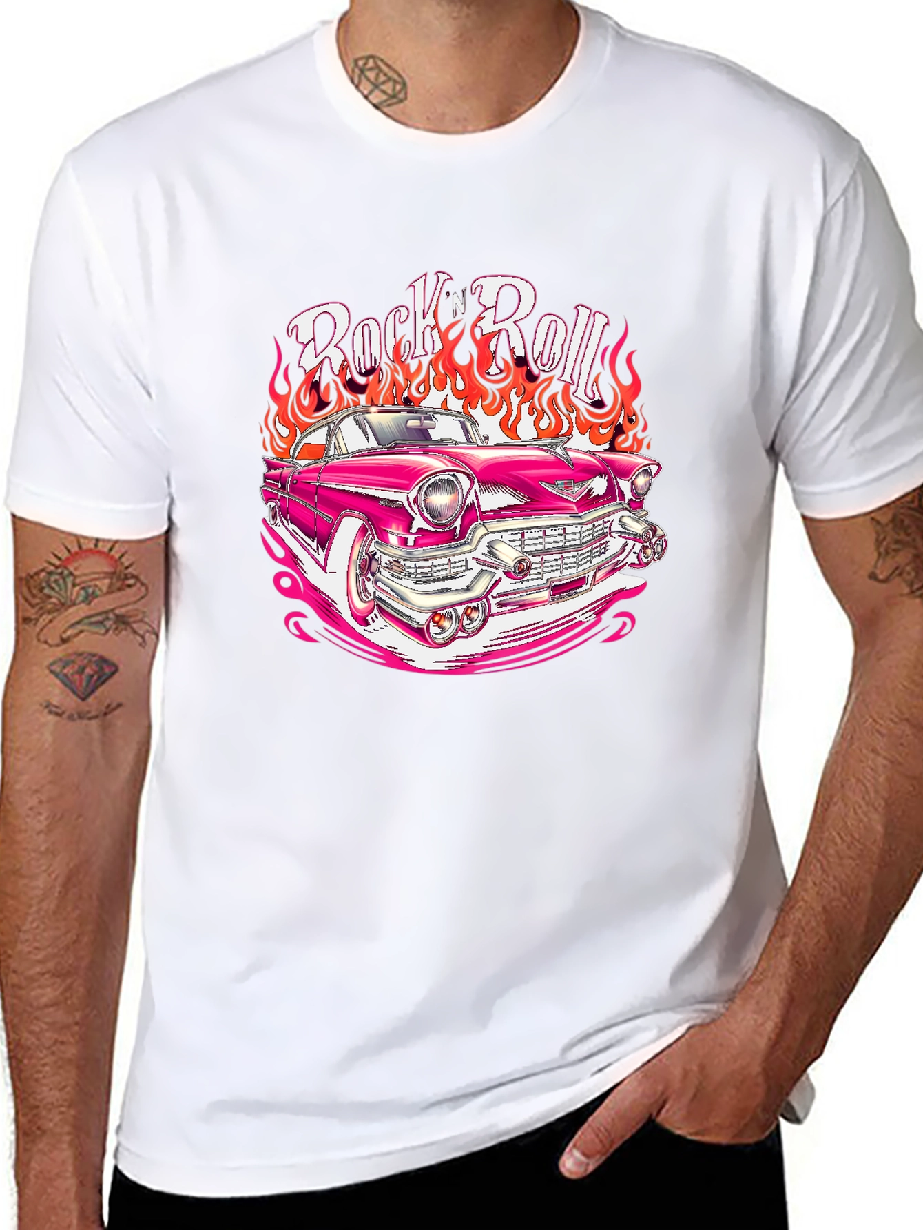 Rock n Roll Hot Rod T-Shirt - Retro Style!