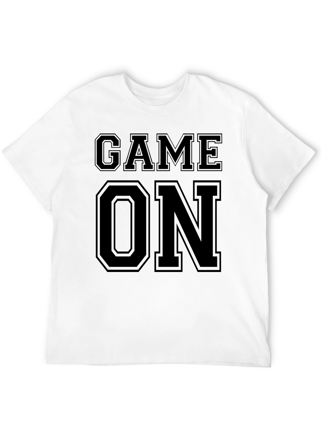Game On Black Cotton Graphic Tee