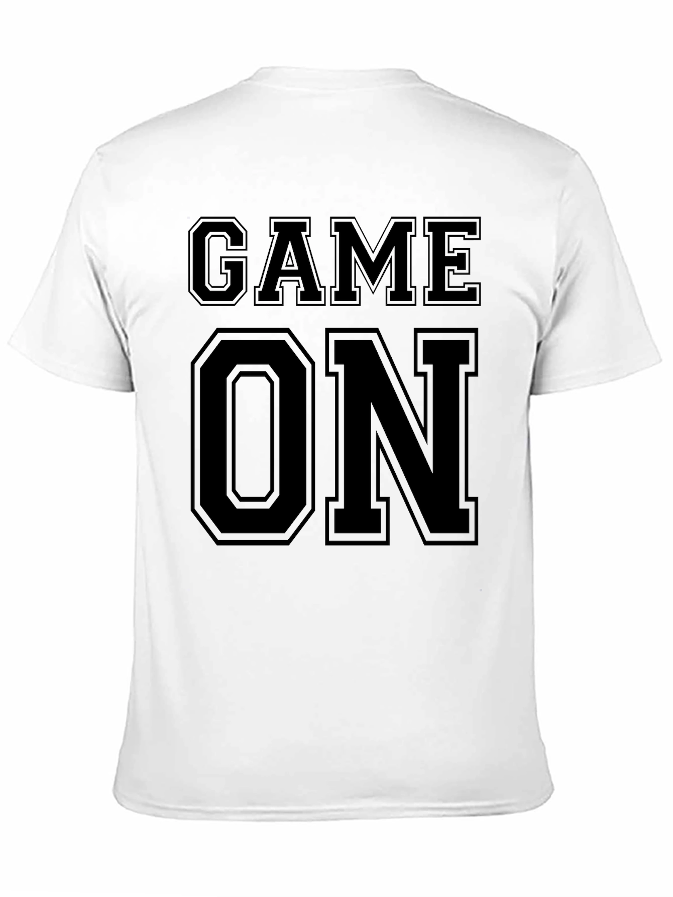 Game On Black Cotton Graphic Tee