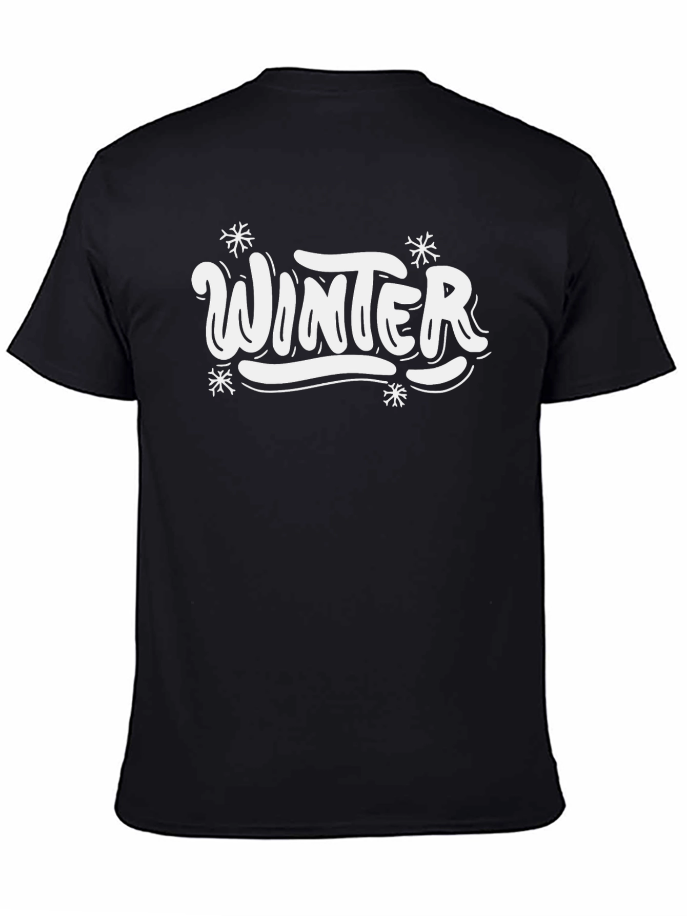 Winter Graphic Tee - Stylish Black T-Shirt