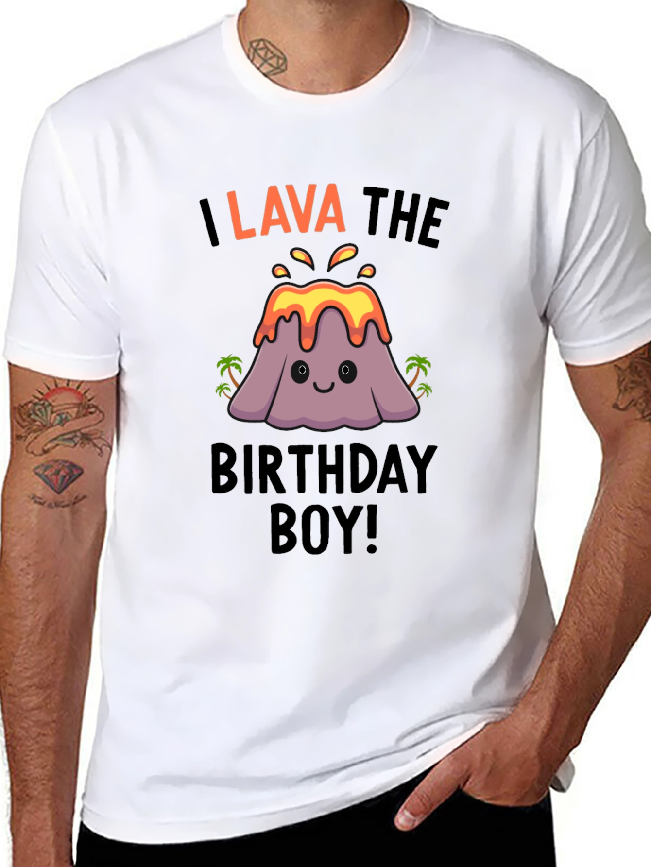 I Lava the Birthday Boy! Novelty Graphic Tee