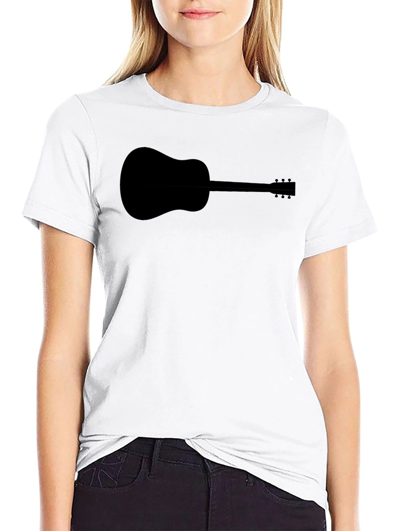 Guitar Silhouette Black T-Shirt