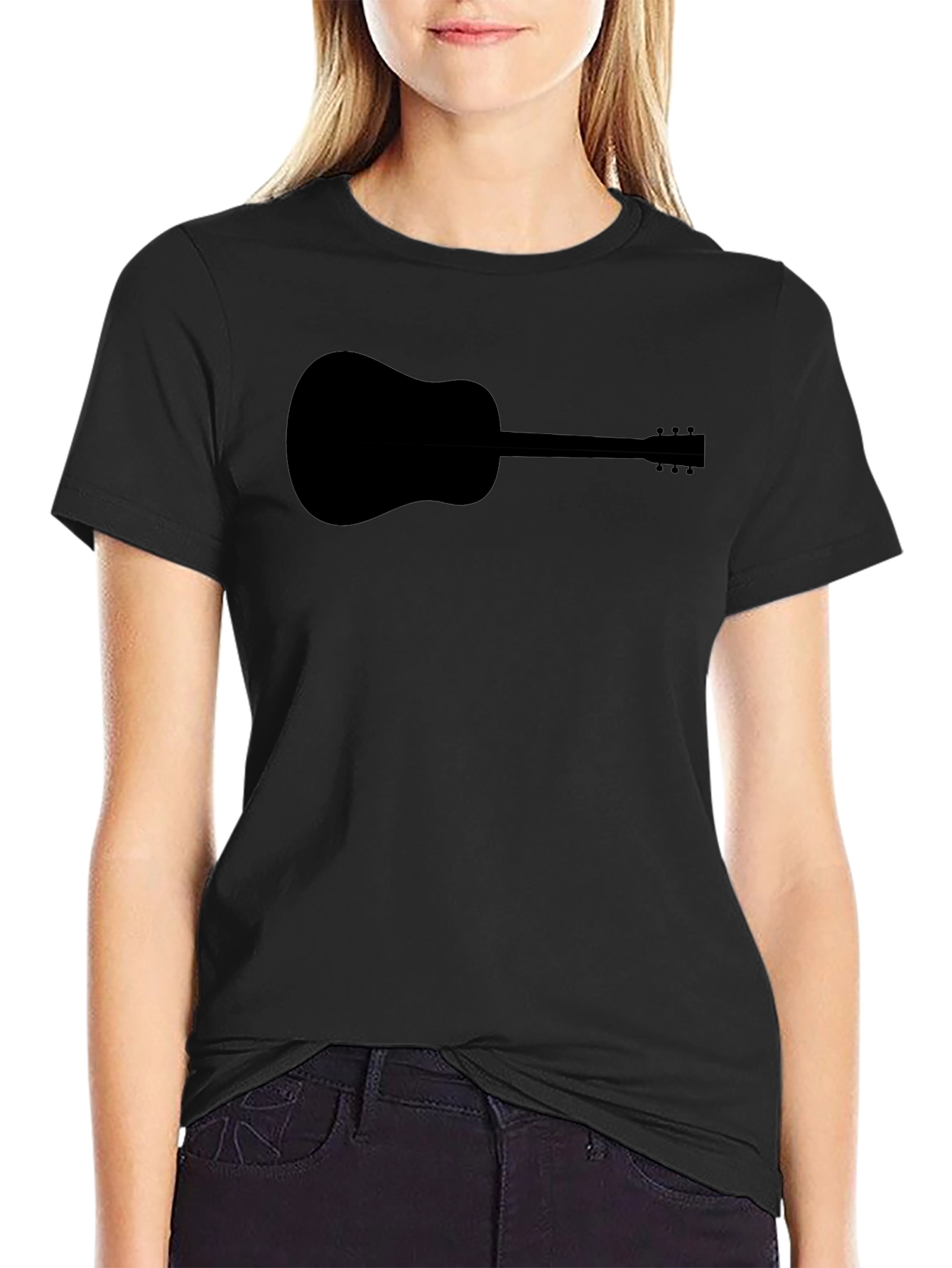 Guitar Silhouette Black T-Shirt