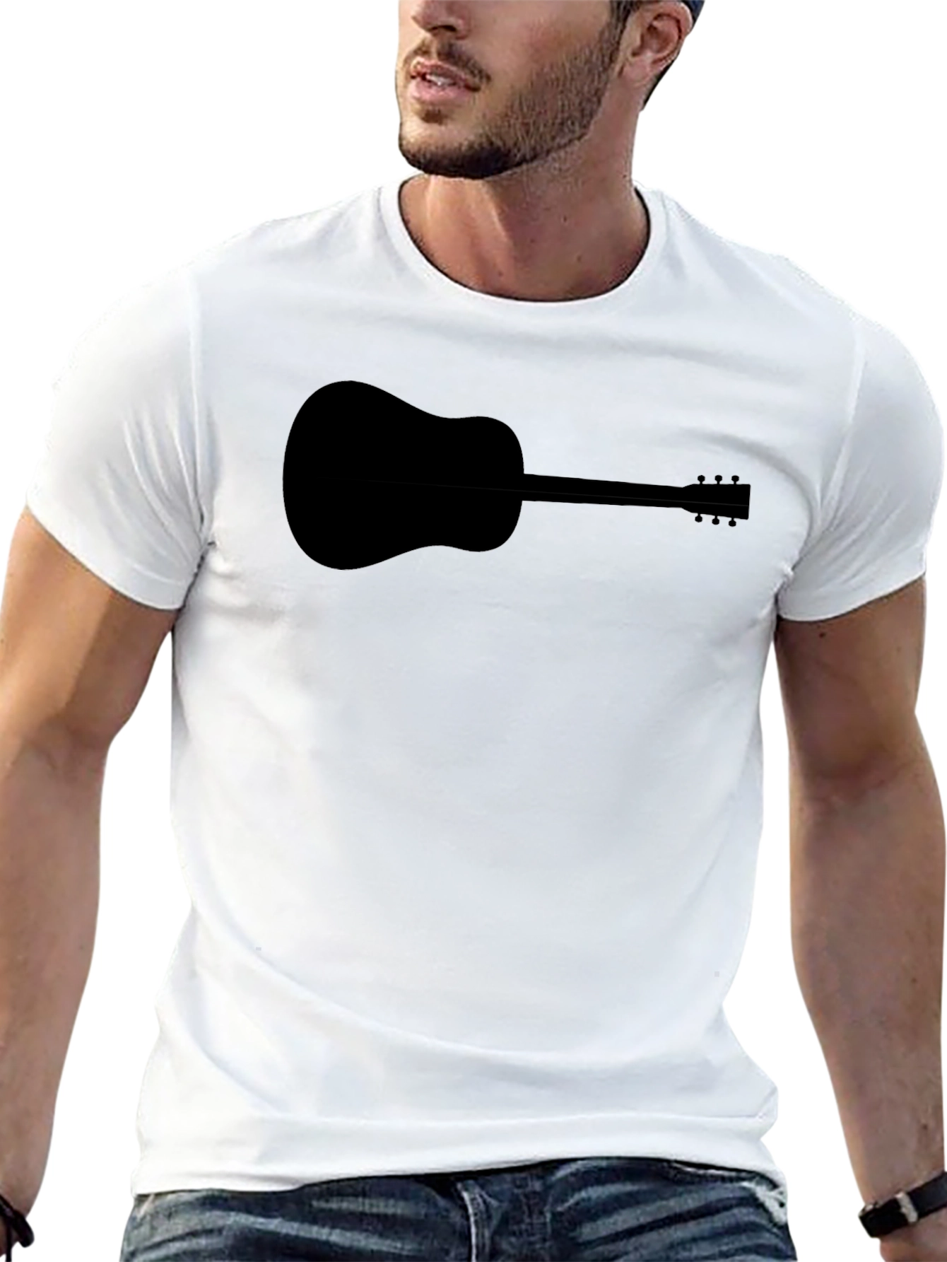 Guitar Silhouette Black T-Shirt